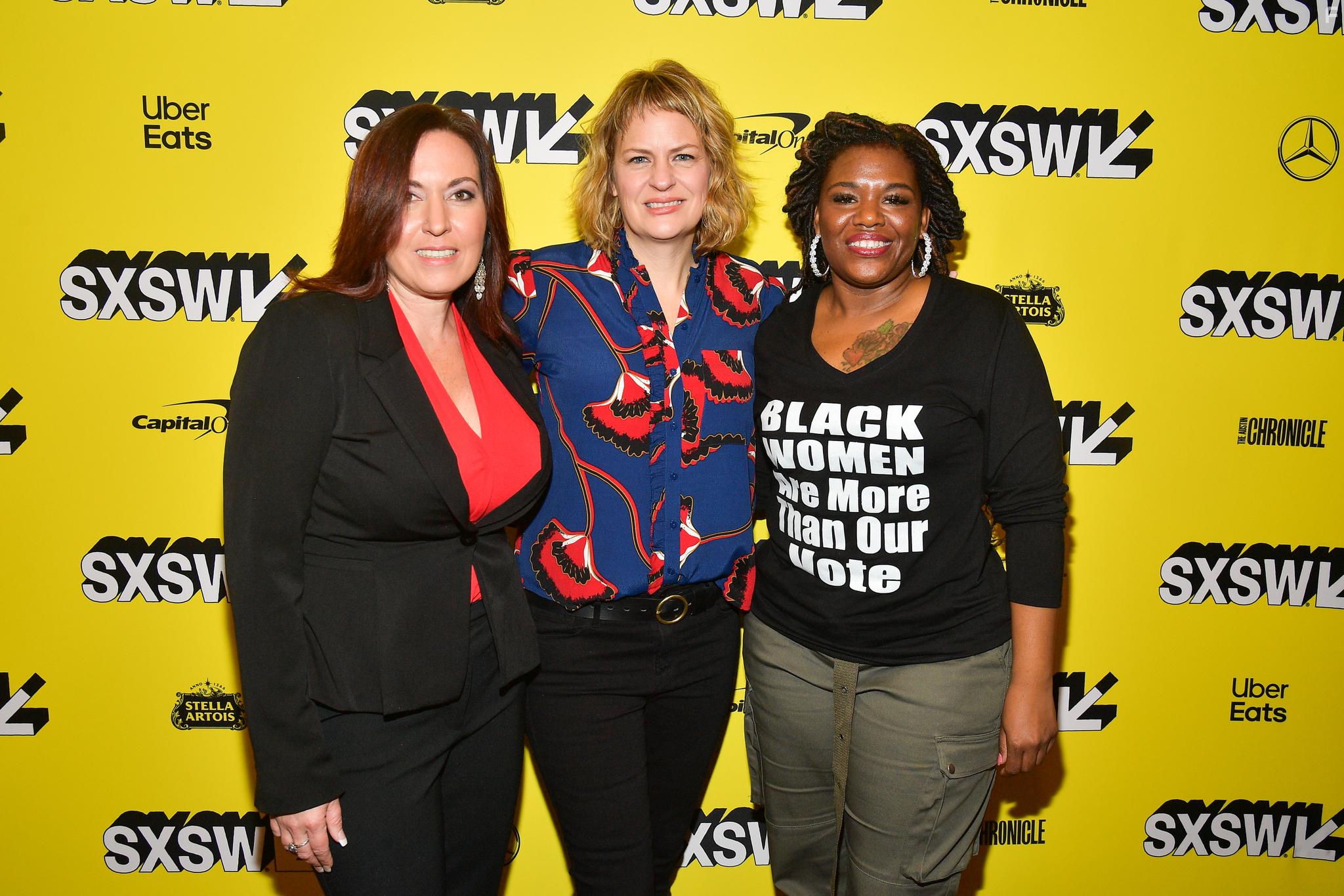 Cori Bush, Amy Vilela, and Sarah Olson at an event for Knock Down the House (2019)