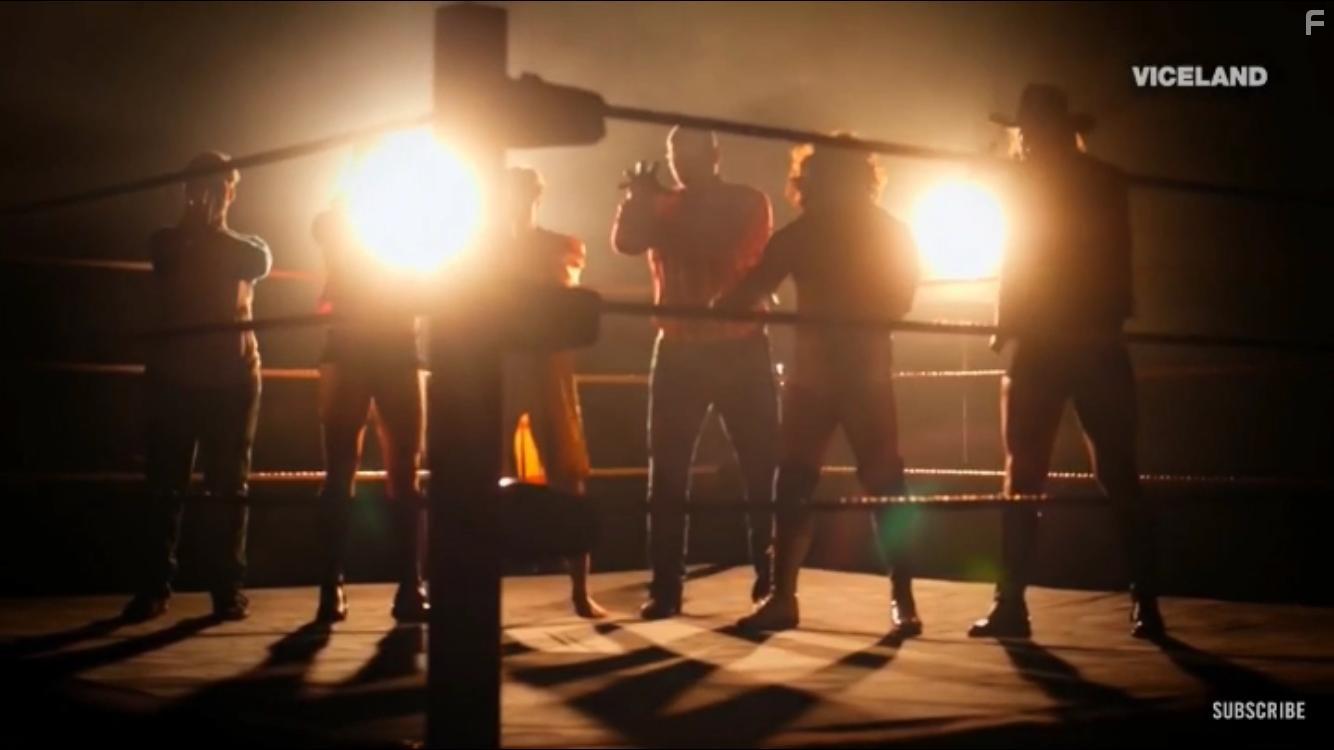 Grayson Stephen, Michael Bianchi, Mike Svilans, Evan Rissi, Dylan Duff, and Mark Logtenberg in Dark Side of the Ring: The Last of the Von Erichs (2019)