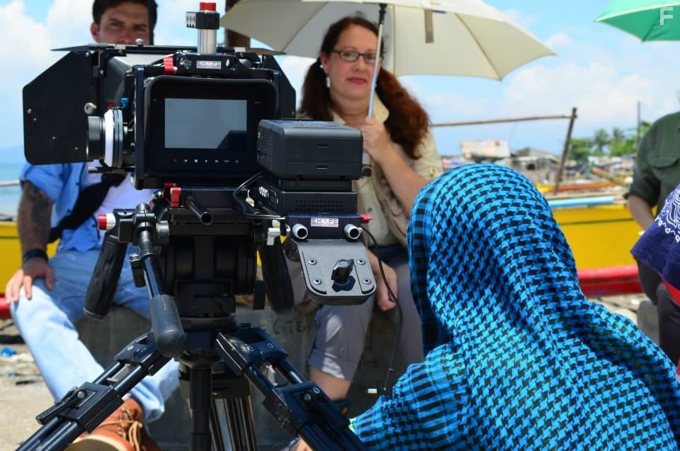 Shot of Suzanne Sumner Ferry on set during the filming of TREASURE HUNTERS (2013, Magic Elevator) in Bataan/Balanga, Philippines.