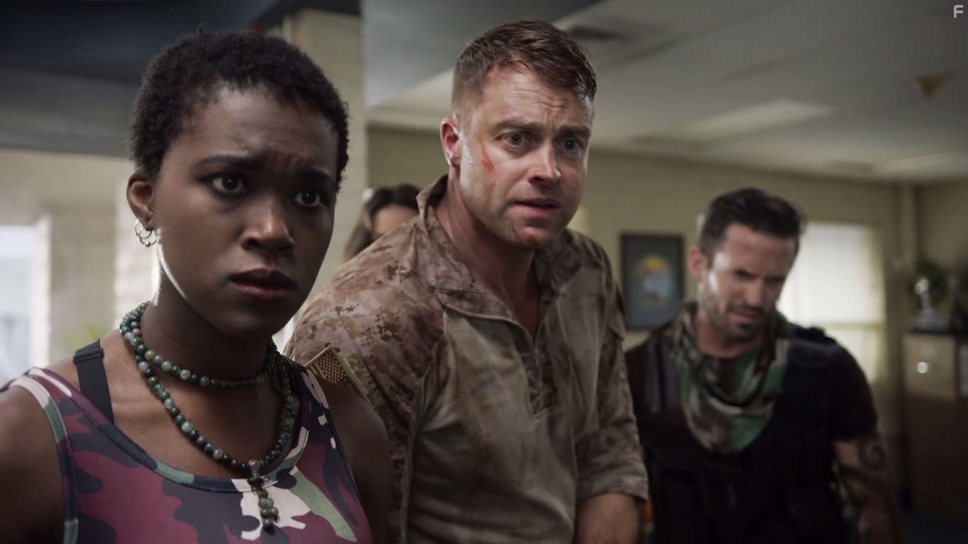 Jonathon Buckley, Terra Strong, and Jarrid Masse in Zoombies 2 (2019)