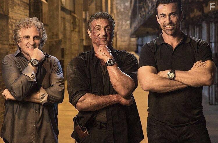 Sylvester Stallone, Daniel Bernhardt, and John Herzfeld in Escape Plan: The Extractors (2019)