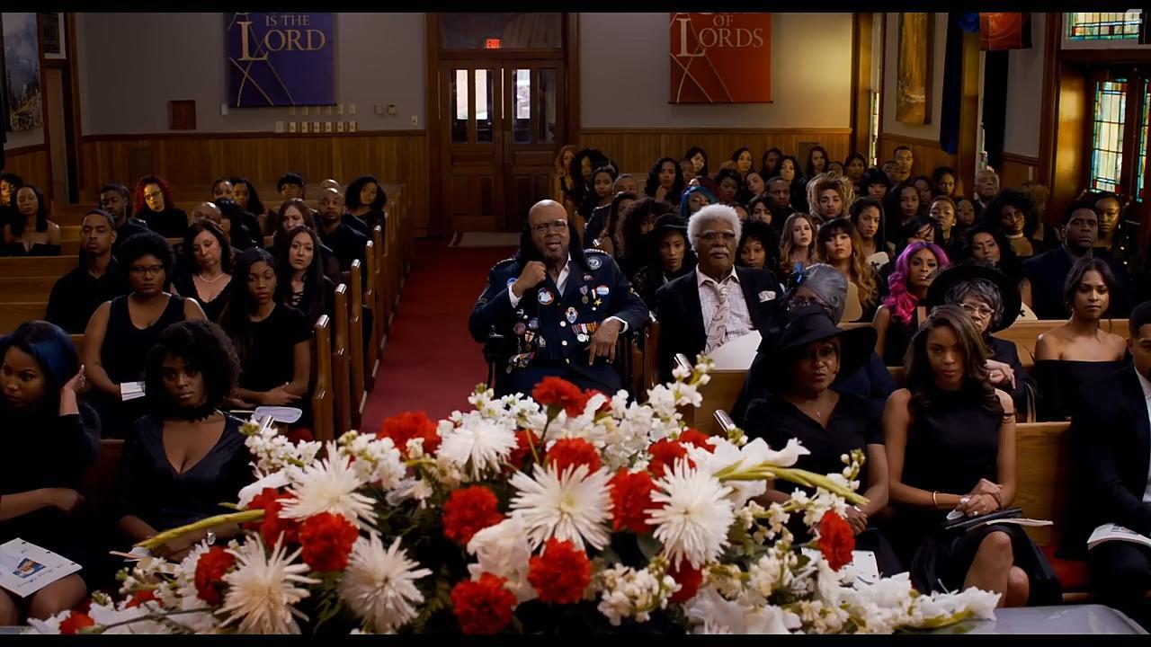 Cassi Davis, Jen Harper, Tyler Perry, Ciera Payton, Aeril Miranda, David Otunga, Patrice Lovely, Todd Davis, Jessica Rubinstein, Marisol Correa, Jazmin Johnson, Renah Gallagher, and David Dunston in A Madea Family Funeral (2019)