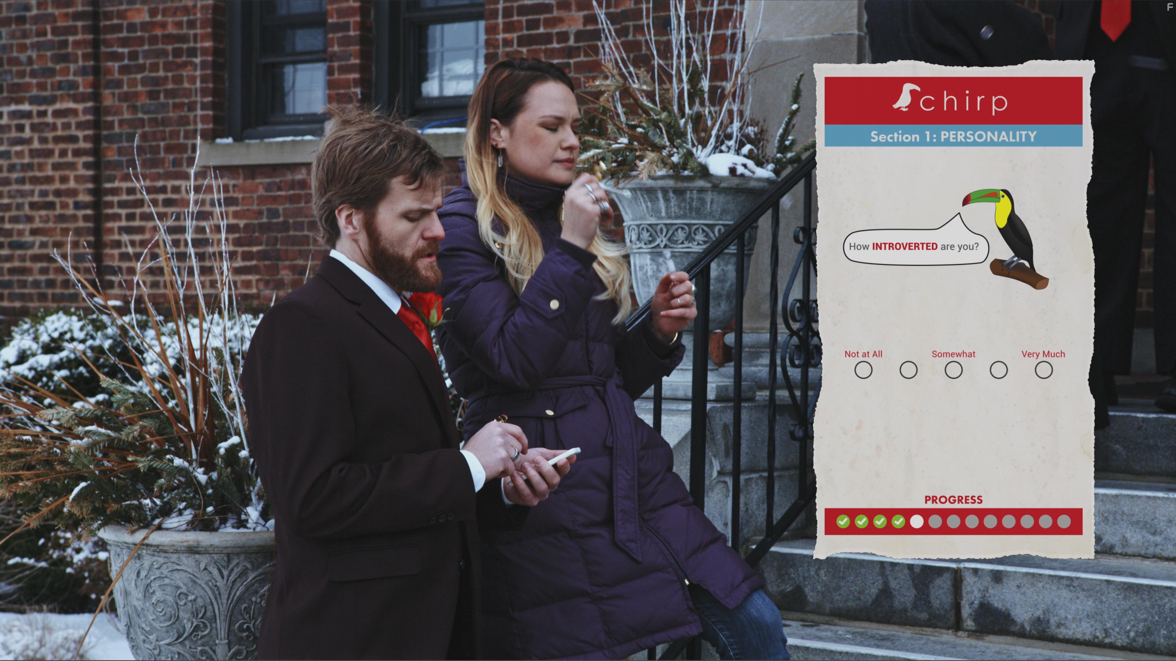 Ryan Karels and Lauren Pritchard in Romance in the Digital Age (2017)