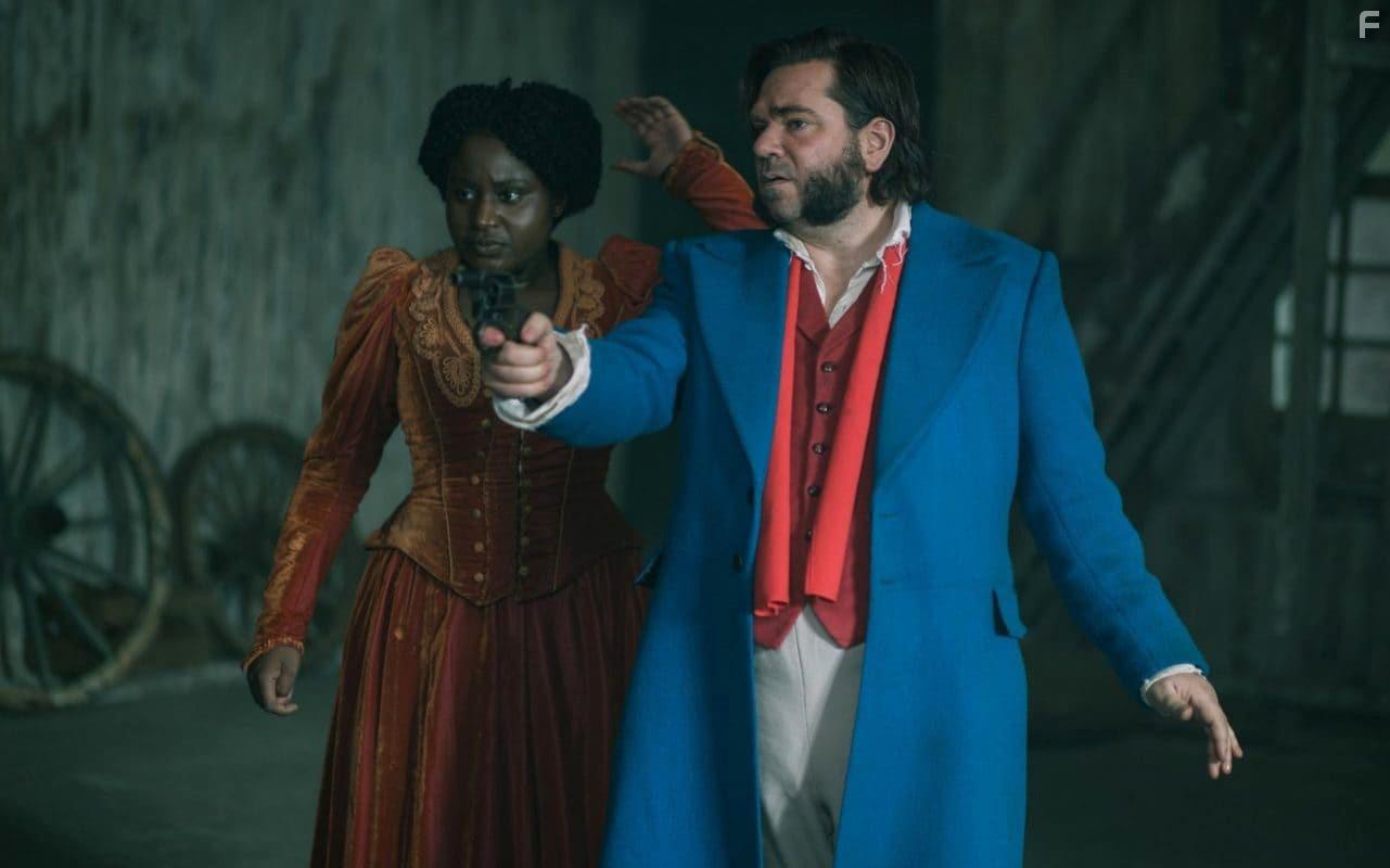Matt Berry and Susan Wokoma in Year of the Rabbit (2019)