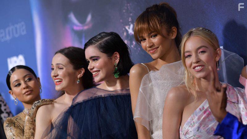 Maude Apatow, Sydney Sweeney, Zendaya, Alexa Demie, and Barbie Ferreira at an event for Euphoria (2019)