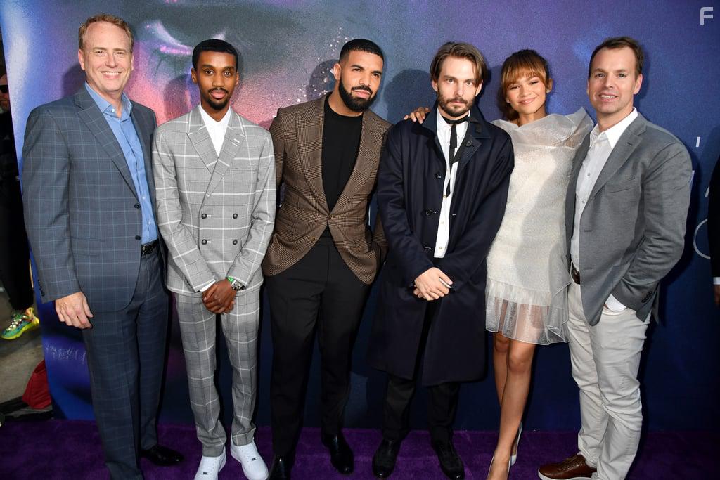 Bob Greenblatt, Sam Levinson, Drake, Casey Bloys, and Zendaya at an event for Euphoria (2019)