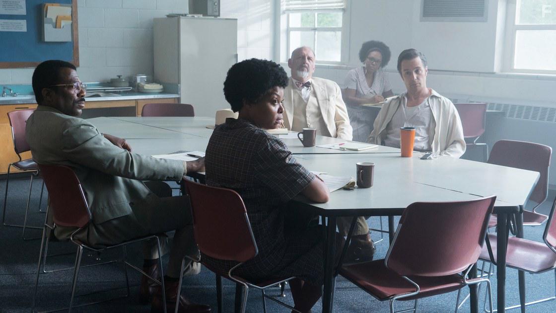 Sam Rockwell and Taraji P. Henson in The Best of Enemies (2019)