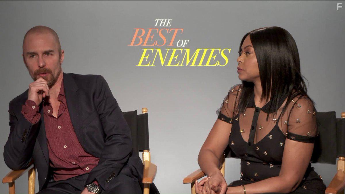 Sam Rockwell and Taraji P. Henson at an event for The Best of Enemies (2019)