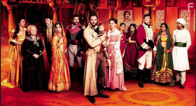 Lesley Nicol, Bessie Carter, Tom Bateman, Leo Suter, and Shriya Pilgaonkar in Beecham House (2019)
