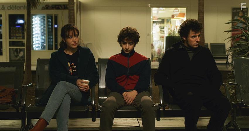 Anas Demoustier, Vincent Lacoste, and Mathieu Capella in Deux fils (2018)