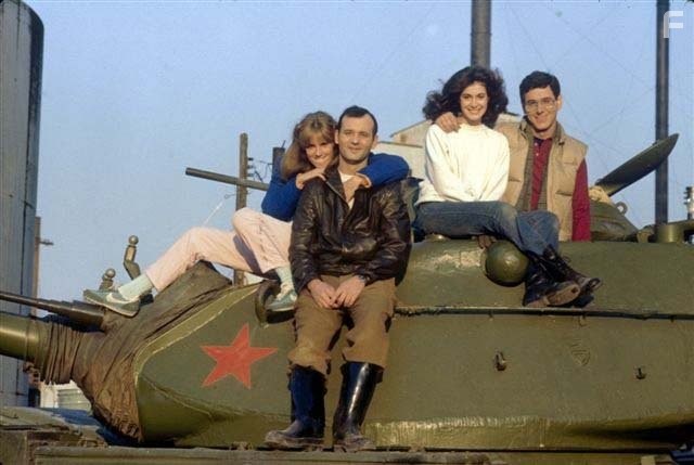 Bill Murray, Harold Ramis, Sean Young, and P.J. Soles in Добровольцы поневоле (1981)