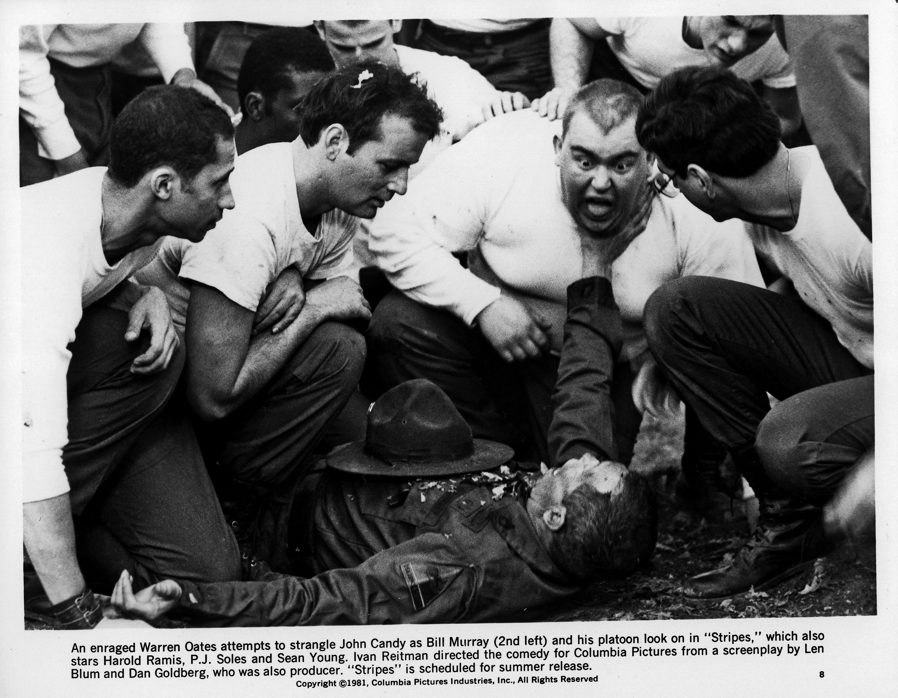 Bill Murray, Harold Ramis, John Candy, and Warren Oates in Добровольцы поневоле (1981)