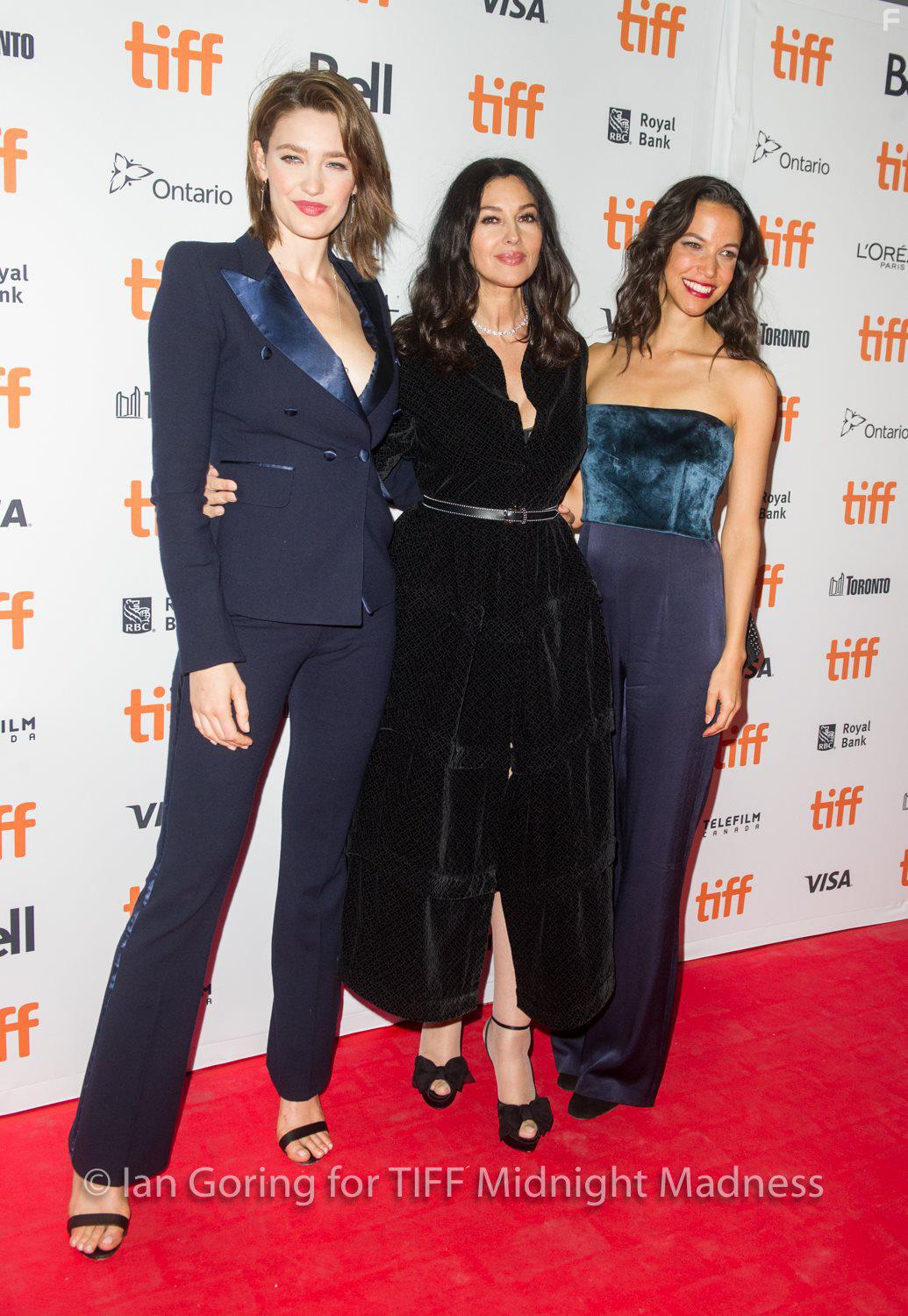 Monica Bellucci, Tess Haubrich, and Caroline Ford at an event for Nekrotronic (2018)