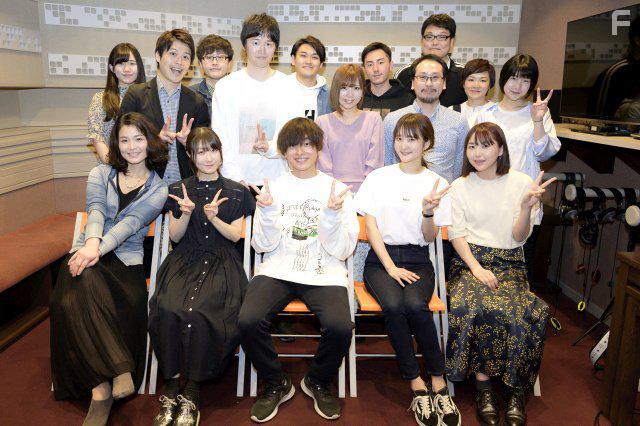 Nobuhiko Okamoto and Rina Hidaka at an event for Toaru Kagaku no Akuserareta (2019)