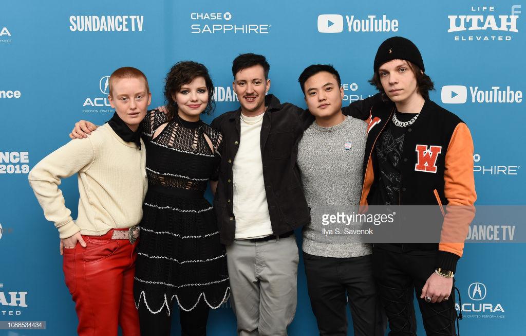 2019 Sundance Film Festival - 'Adam' Premiere PARK CITY, UT - JANUARY 25: (L-R) Bobbi Salvor Menuez, Chlo Levine, Rhys Ernst, Leo Sheng and Nicholas Alexander attend 2019 Sundance Film Festival - 'Adam' Premiere at Library Center Theater on January 25, 2019 in Park City, Utah.