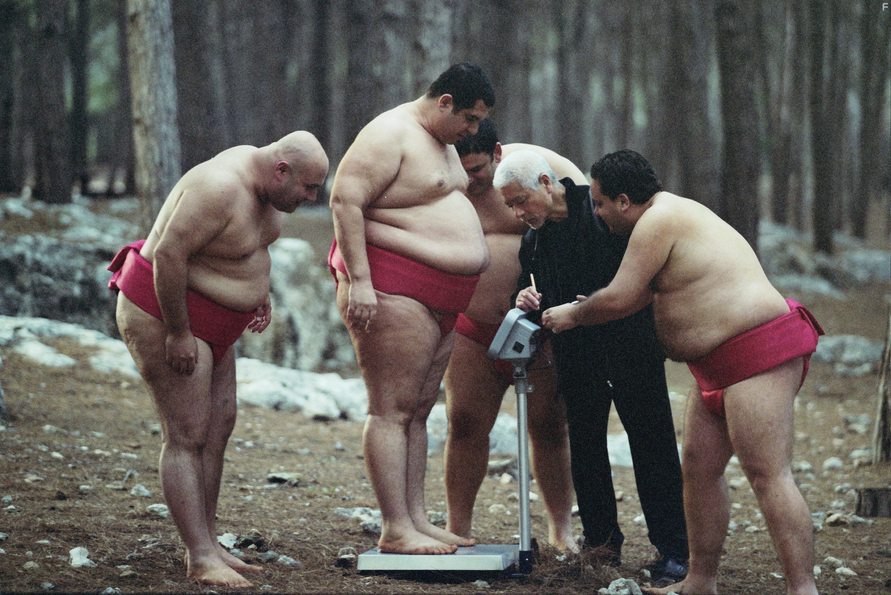 Dvir Benedek, Itzik Cohen, and Alon Dahan in A Matter of Size (2009)