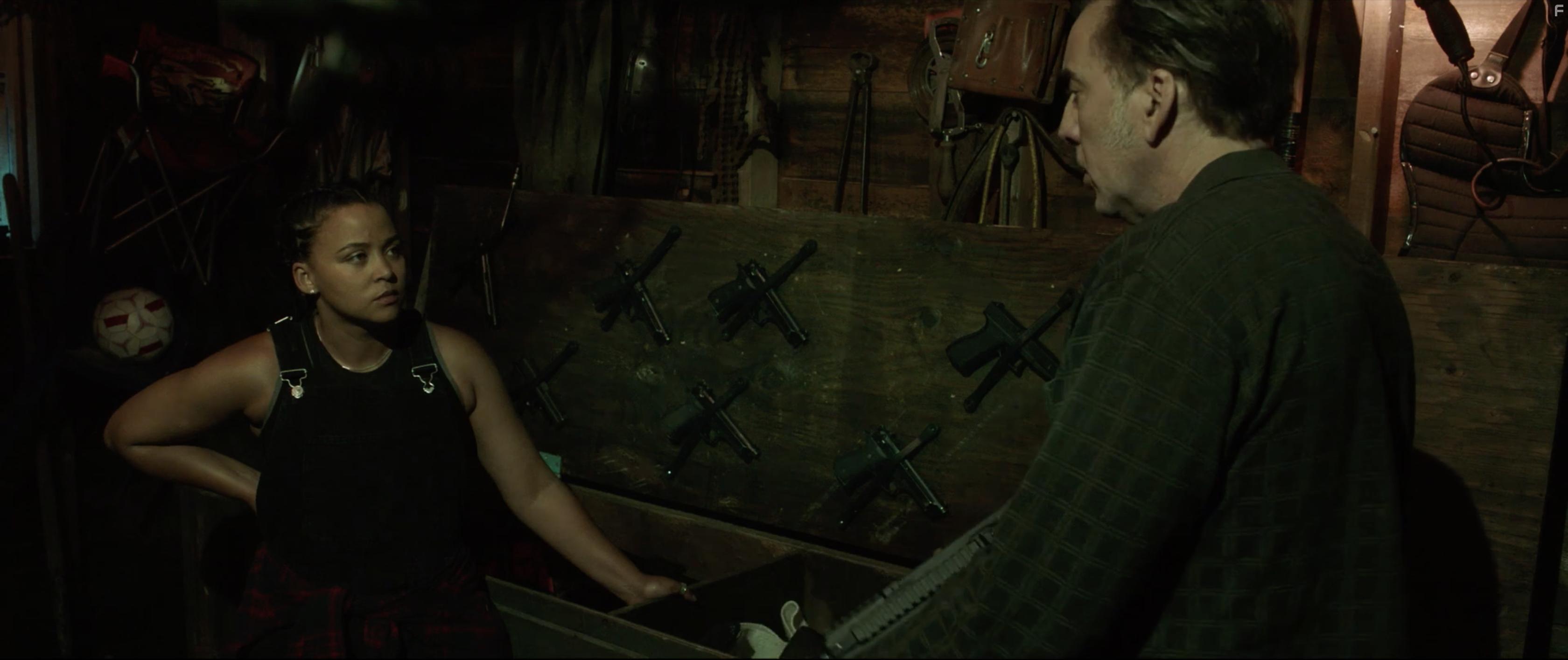 Nicolas Cage and Nicole G. Leier in A Score to Settle (2019)