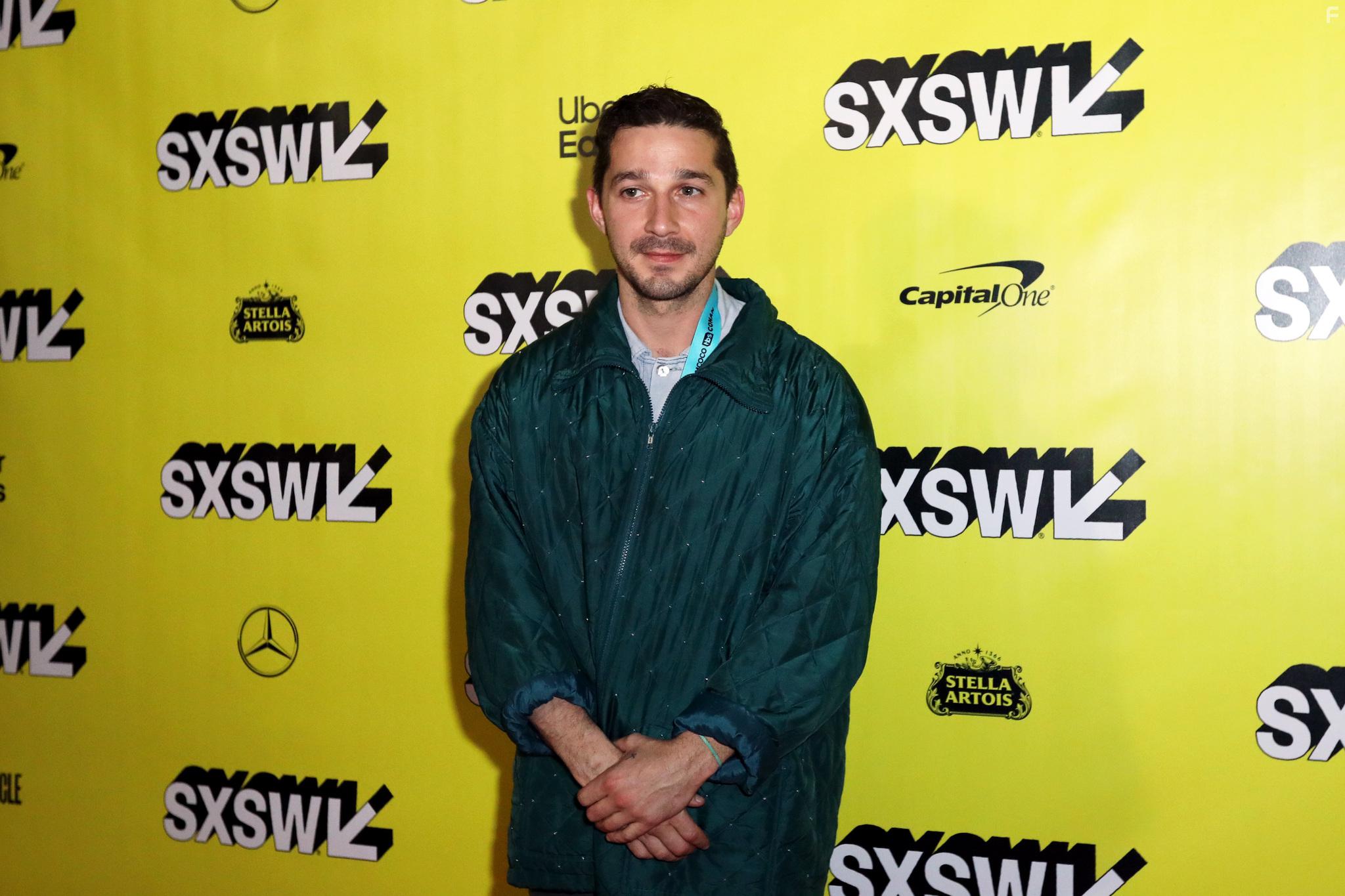 Shia LaBeouf at an event for The Peanut Butter Falcon (2019)