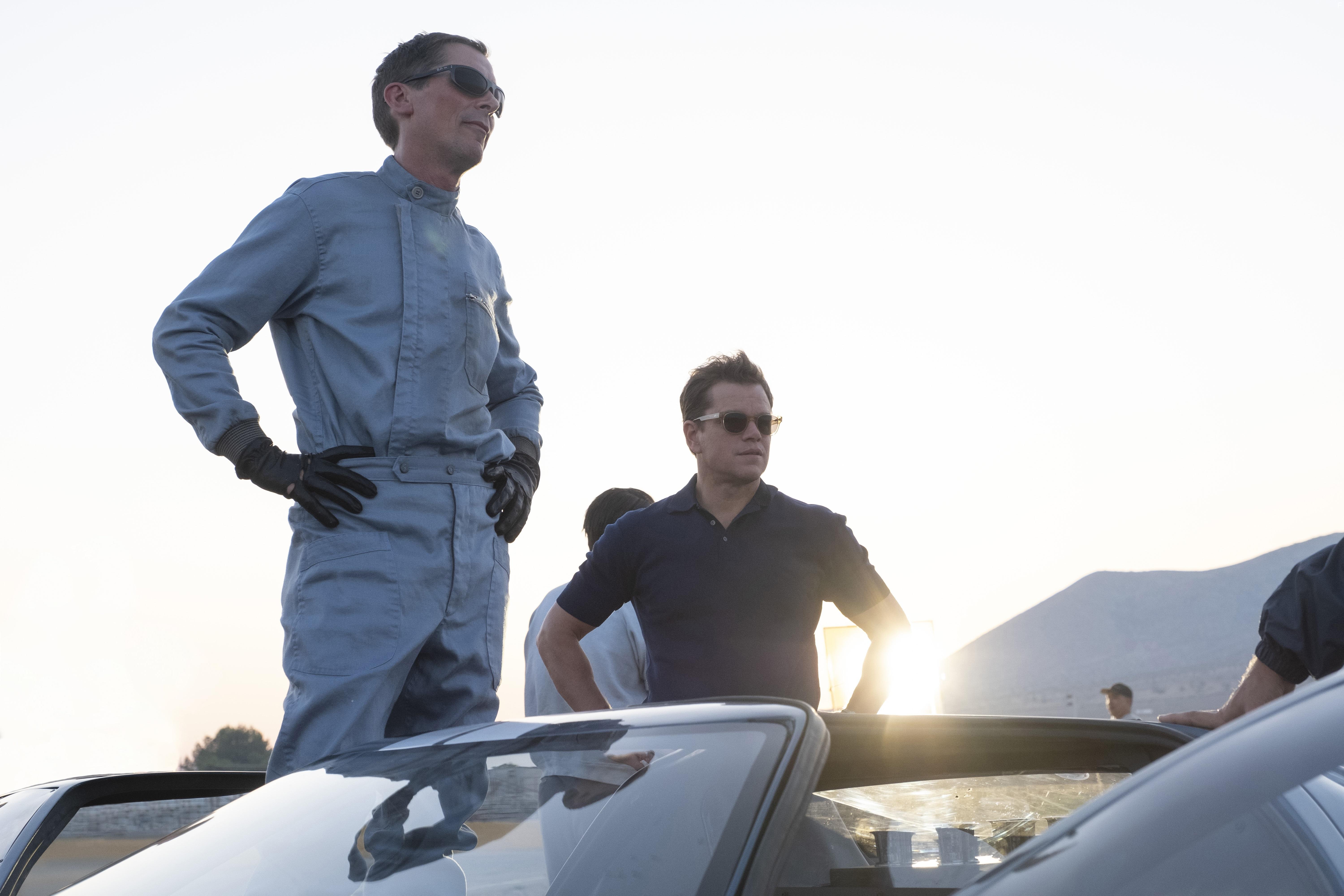 Christian Bale and Matt Damon in Le Mans '66 (2019)