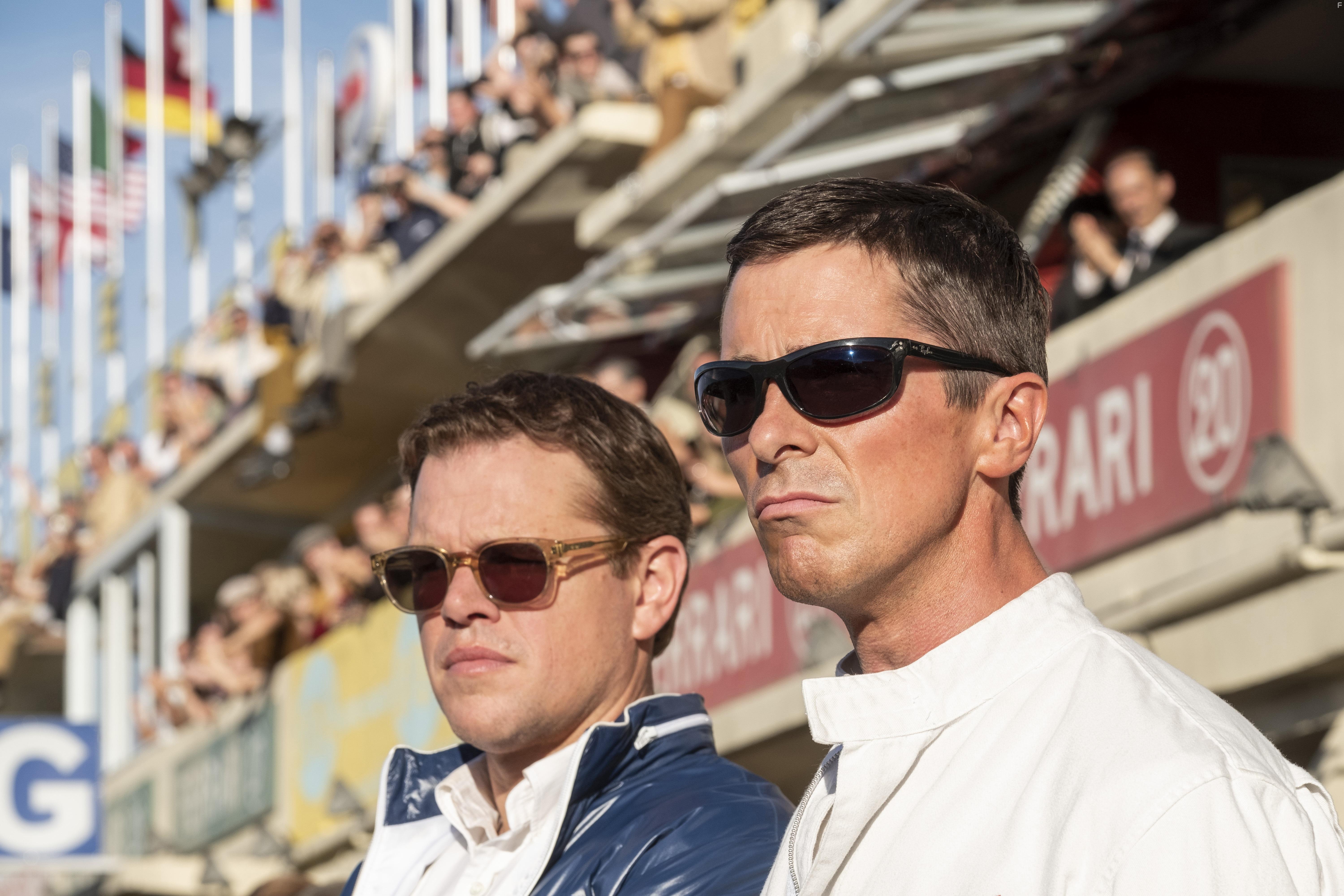 Christian Bale and Matt Damon in Le Mans '66 (2019)