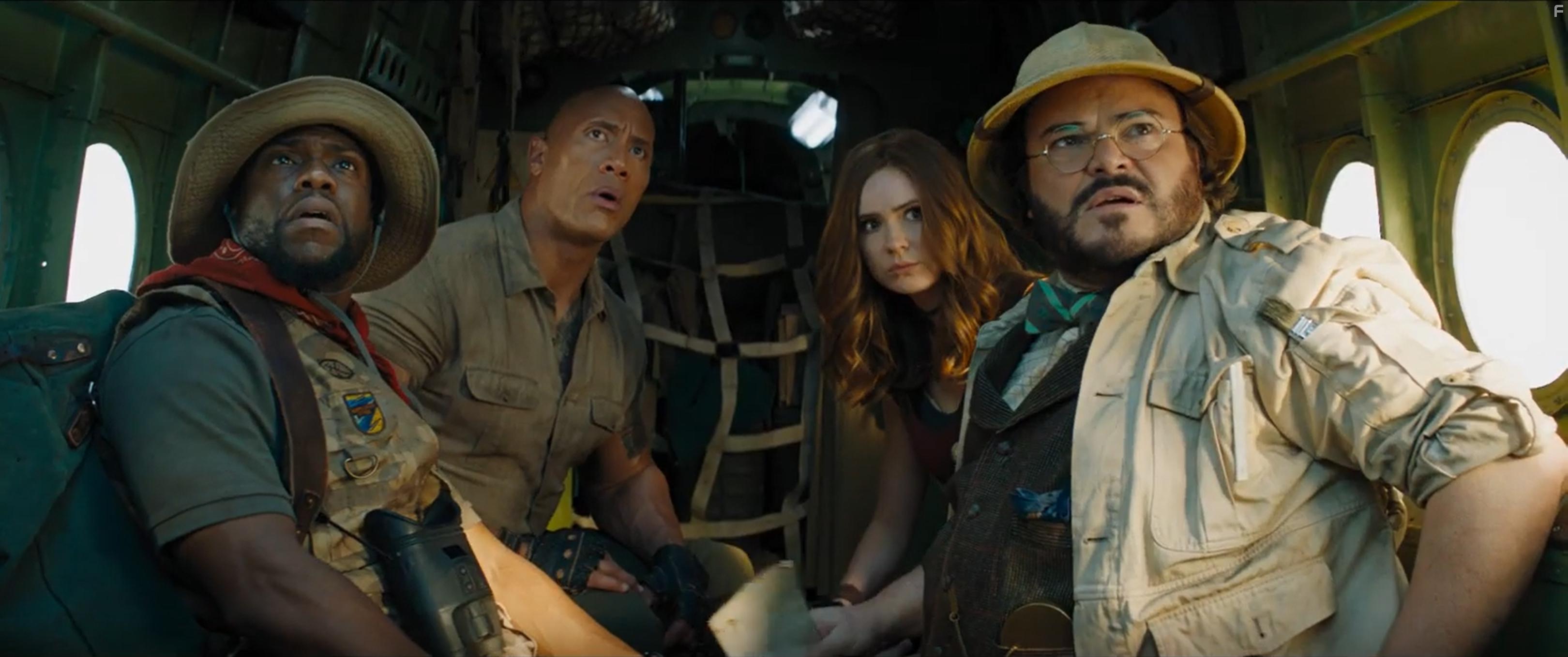 Jack Black, Kevin Hart, Dwayne Johnson, and Karen Gillan in Jumanji: The Next Level (2019)