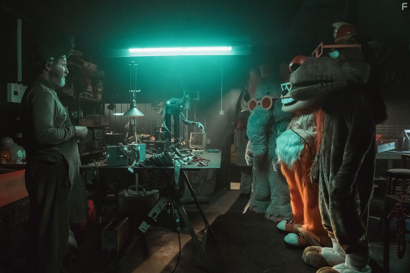 Dani Kind, Steve Lund, and Celina Martin in The Banana Splits Movie (2019)