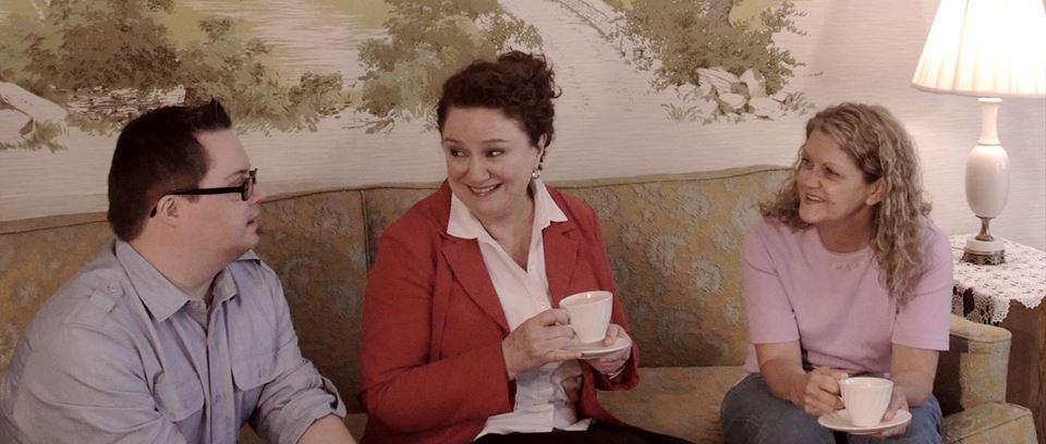 Kimberly J. Richardson (Right) in the movie Losing Breen with actor Matthew Borges and actress Linda Ward.April 2015