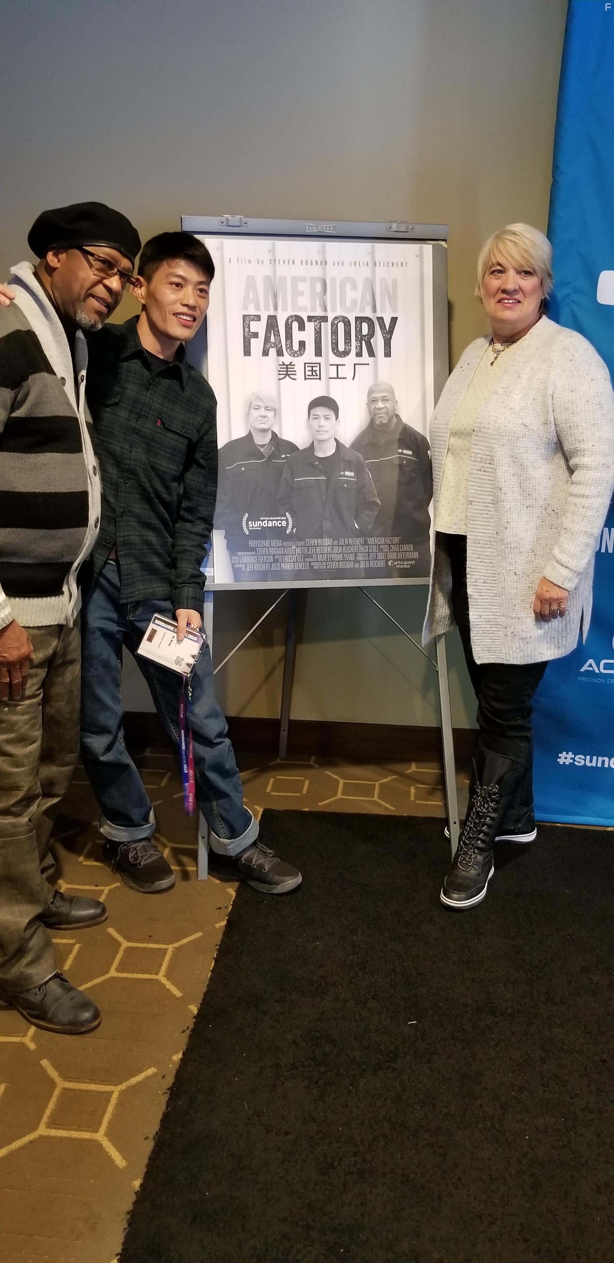 Robert Allen, Jill Lamantia, and Wong He in American Factory (2019)
