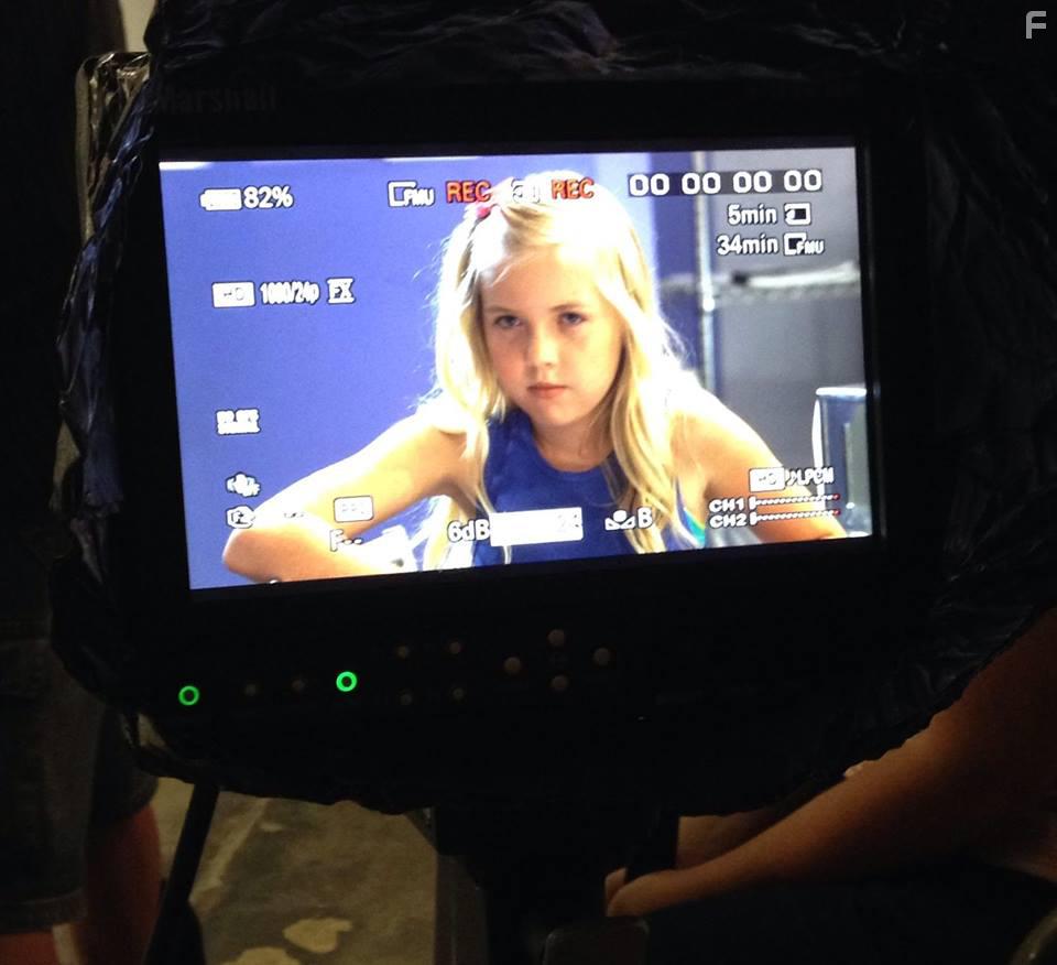 On the set of Hello I Love You. Sky plays Bridget the Brat Girl