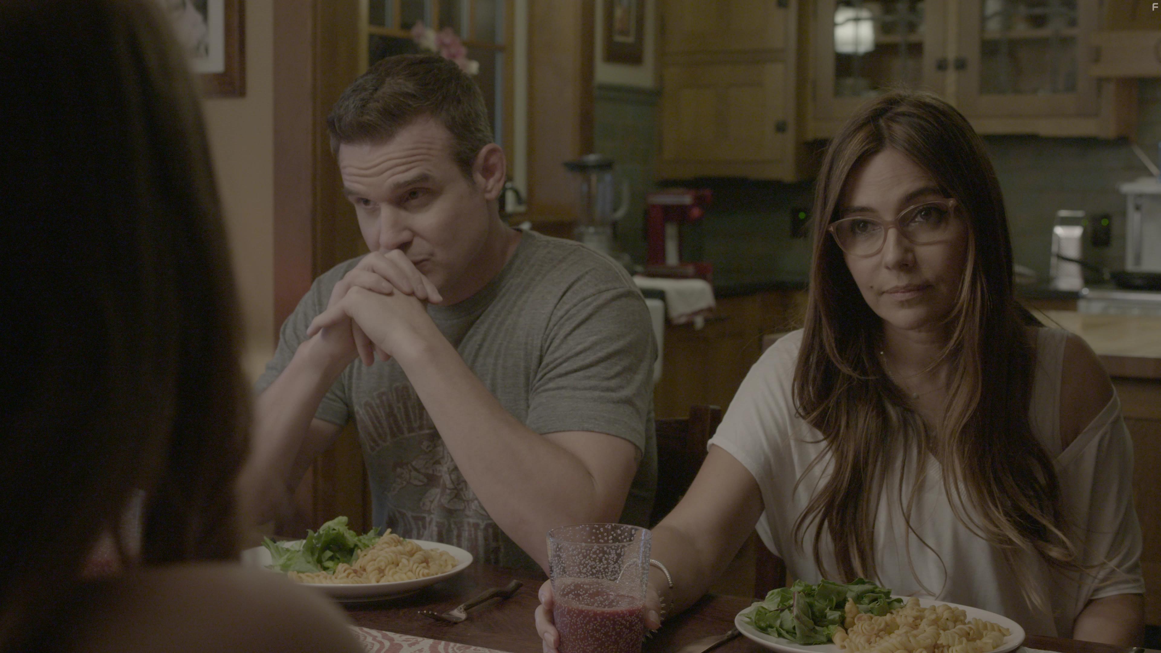 Vanessa Marcil and Eddie McClintock in My Stepfather's Secret (2019)
