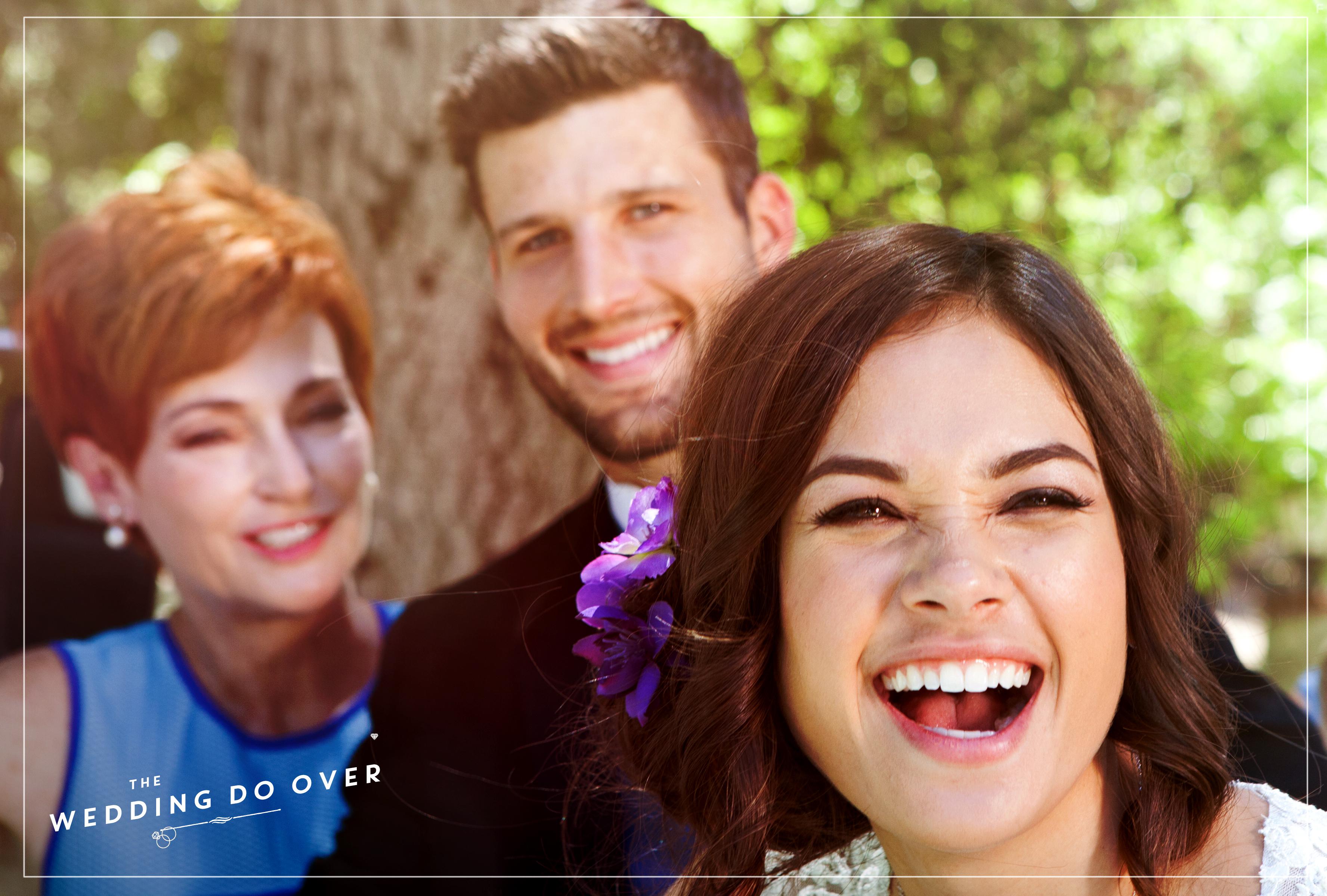 Carolyn Hennesy, Nicole Gale Anderson, and Parker Young in The Wedding Do Over (2018)