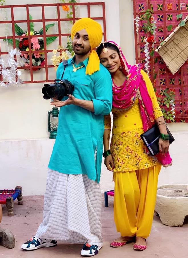 Neeru Bajwa and Diljit Dosanjh in Shadaa (2019)