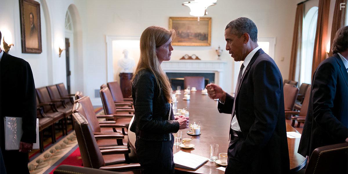 Barack Obama and Samantha Power in The Final Year (2017)