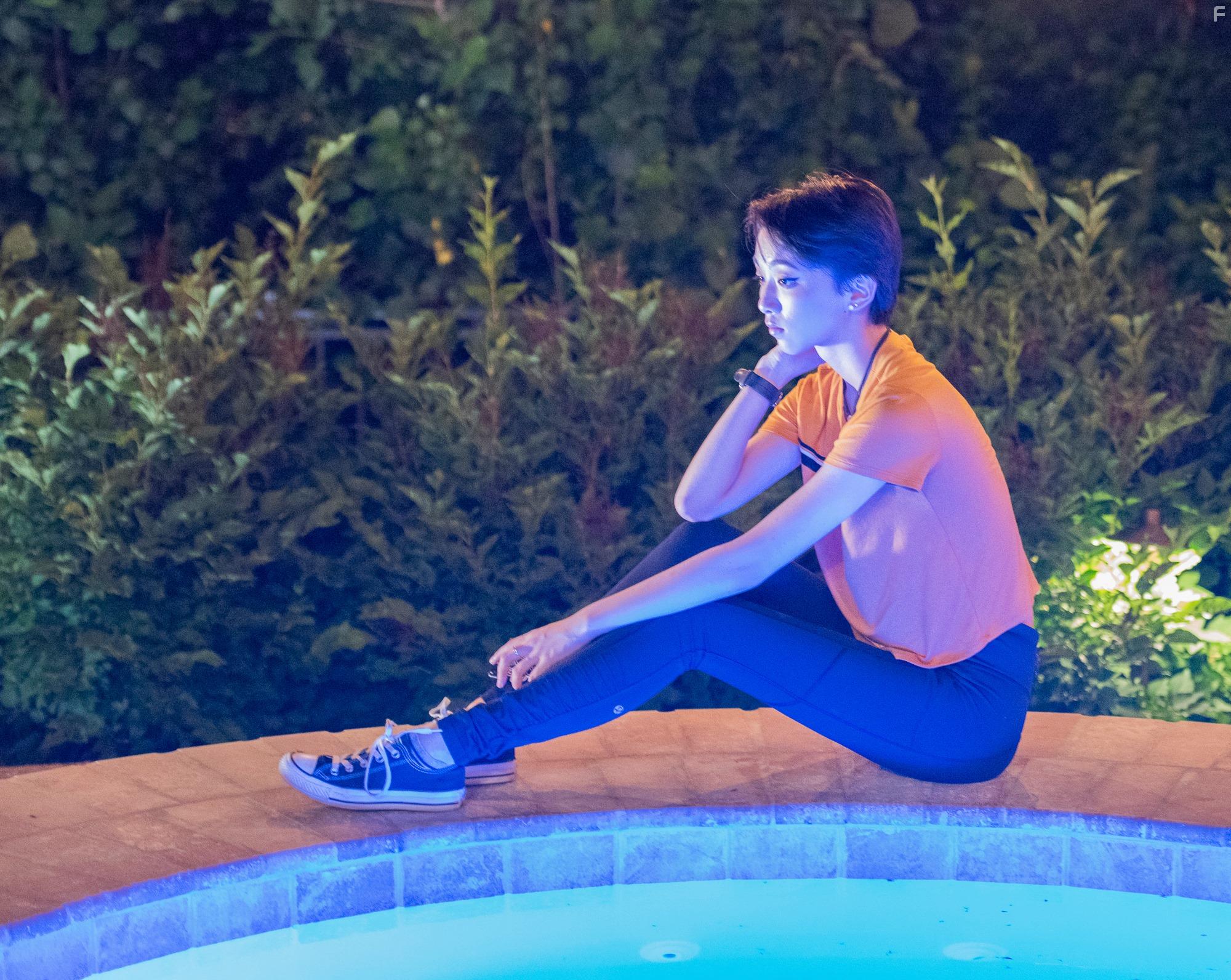 Abeyance relaxing a moment on set before running again