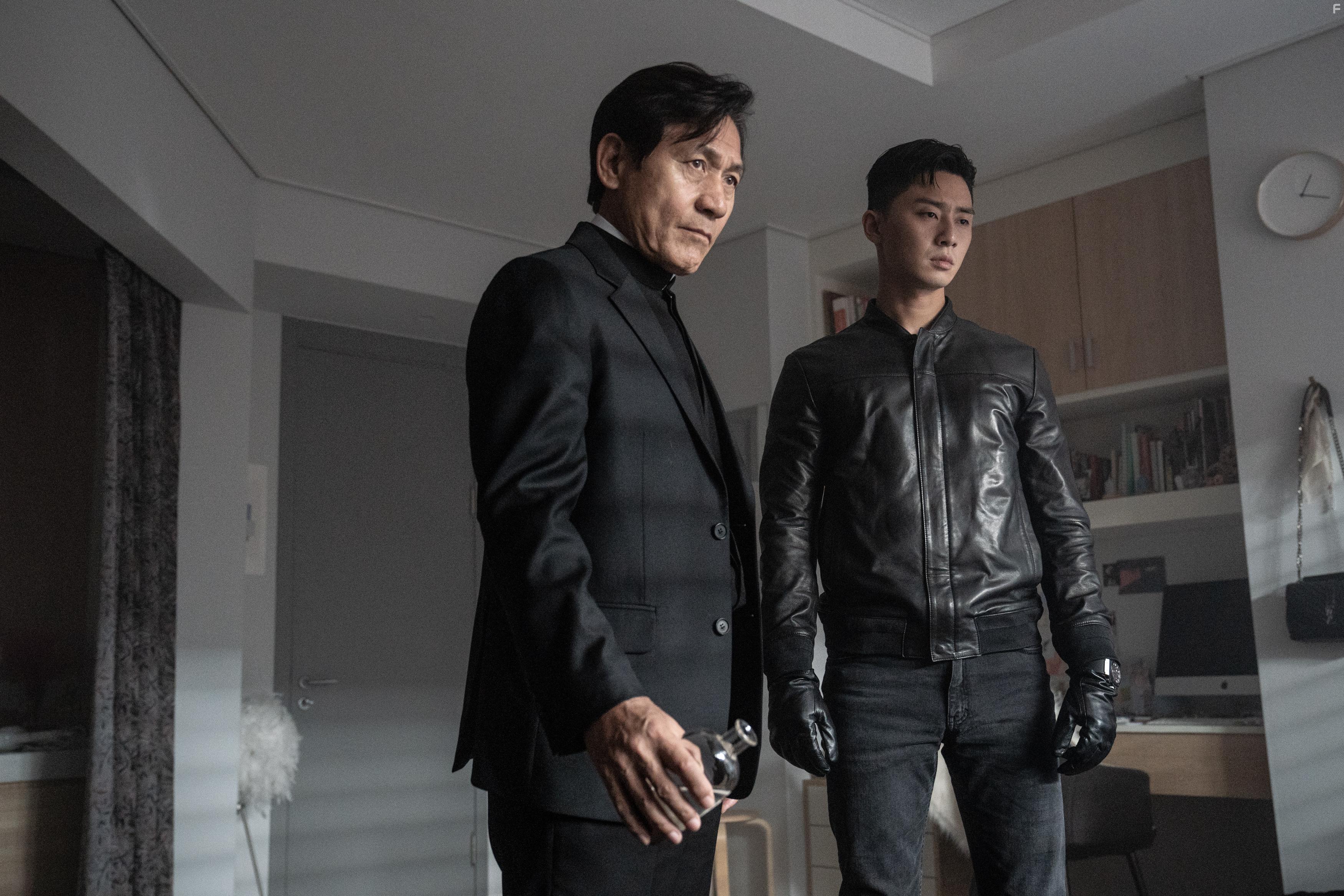 Sung-Ki Ahn and Seo-joon Park in Saja (2019)