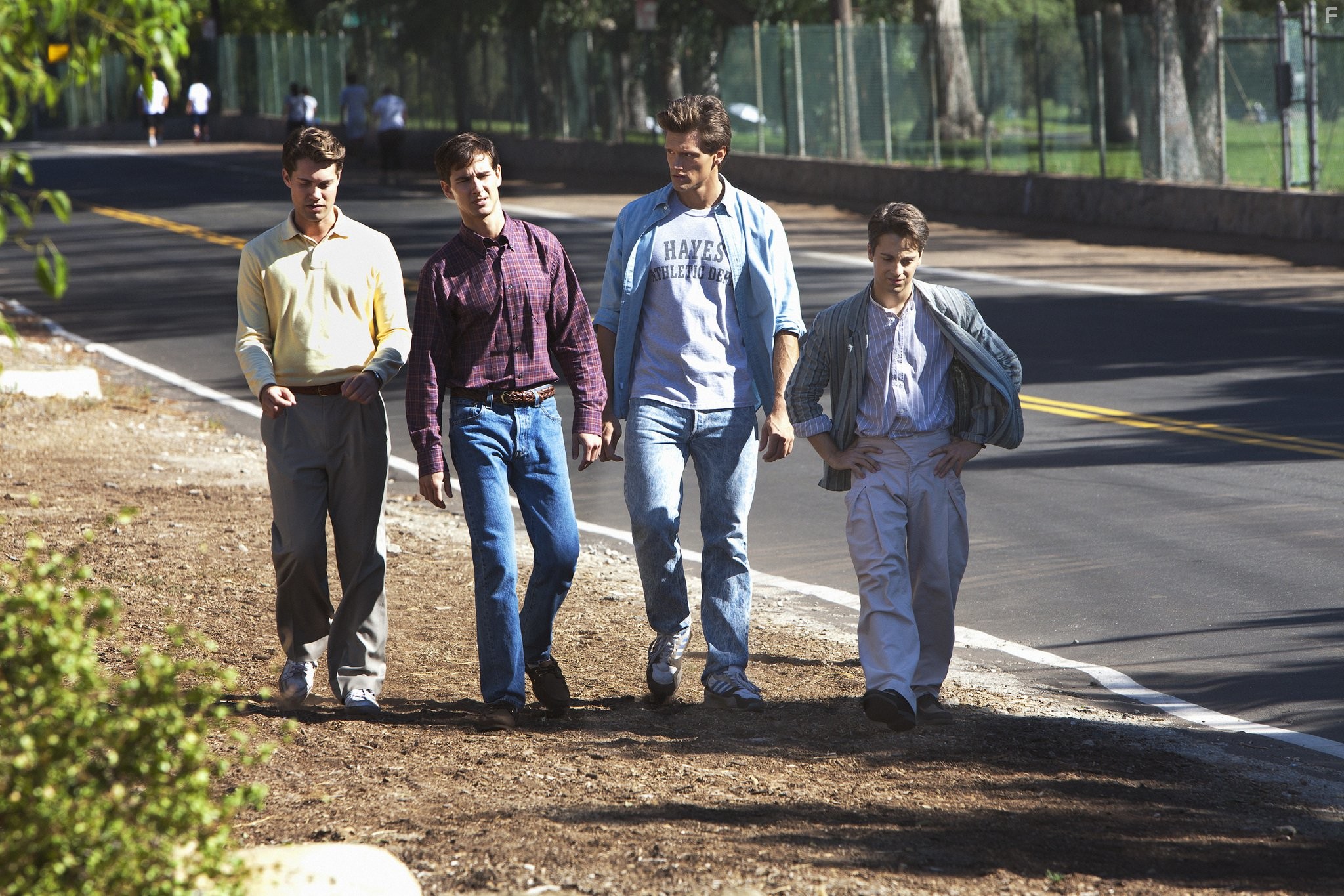 Drew Seeley, Matt Bush, Kelly Blatz, and Hartley Sawyer in Блеск славы (2010)