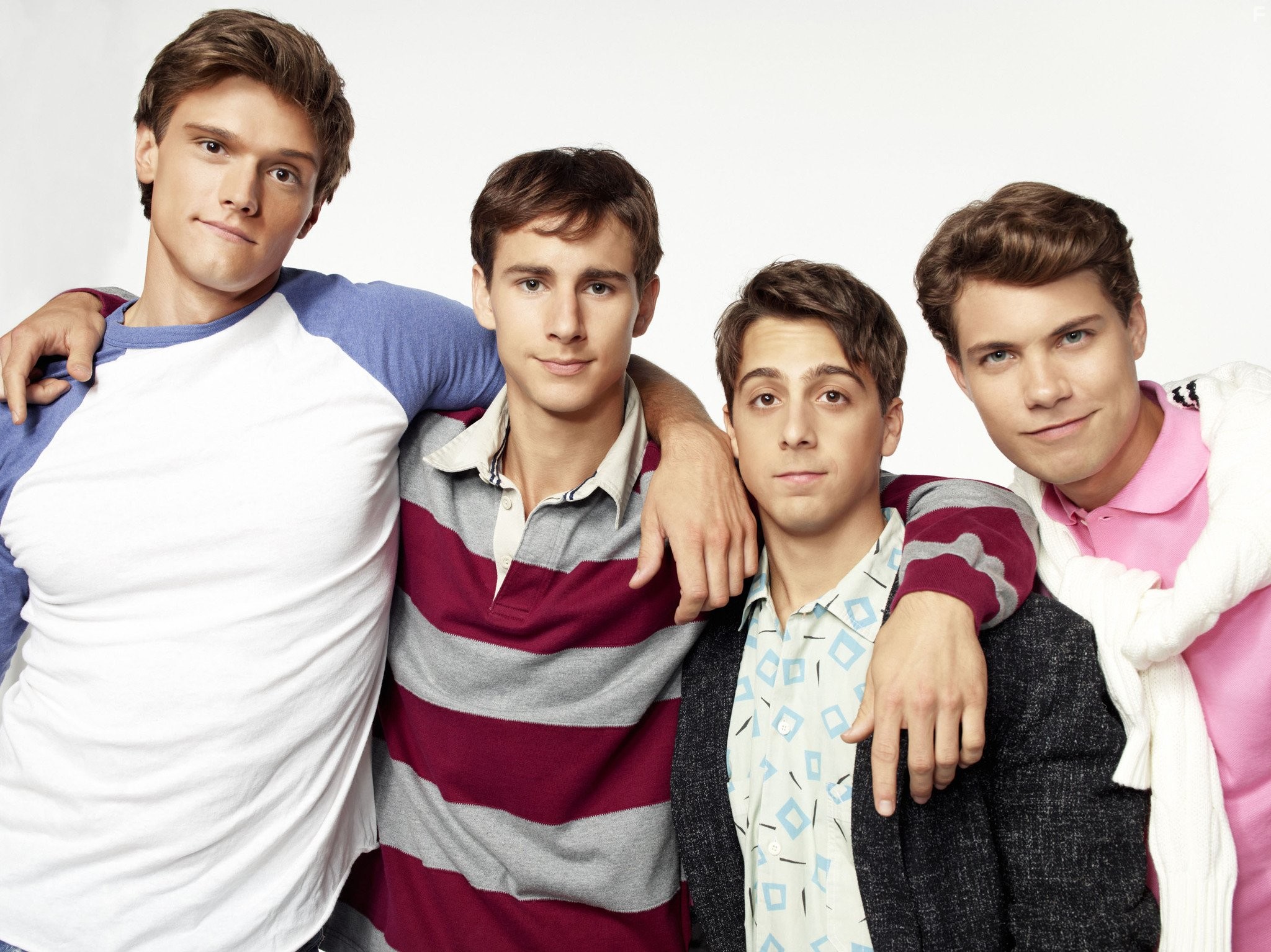 Drew Seeley, Matt Bush, Kelly Blatz, and Hartley Sawyer in Блеск славы (2010)