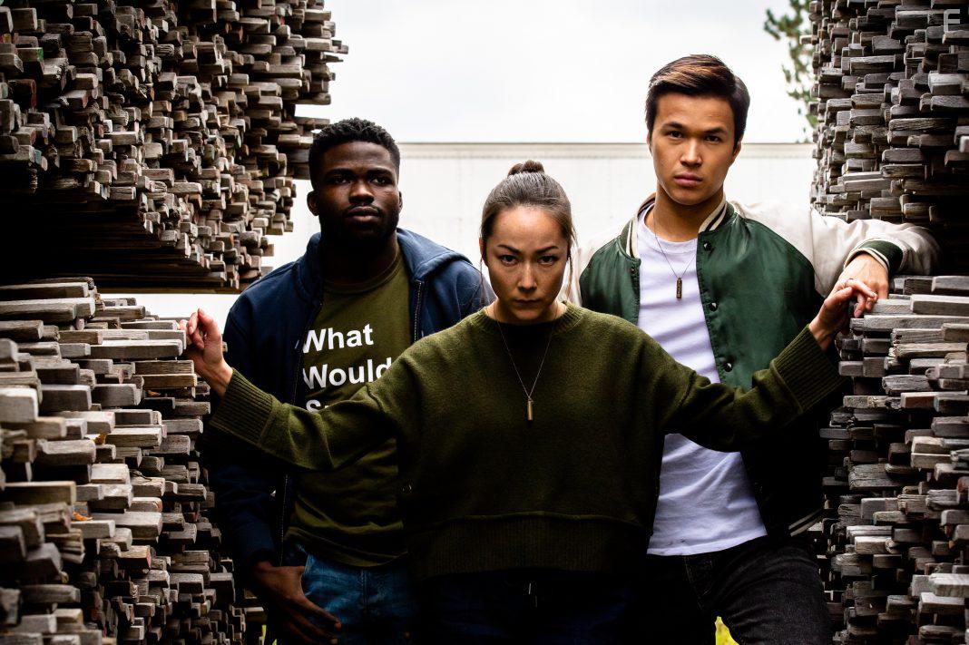 Emily Piggford, Akiel Julien, and Kai Bradbury in Warigami (2019)