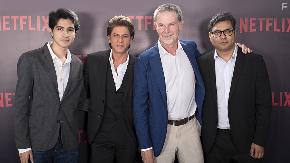 Shah Rukh Khan, Reed Hastings, Gaurav Verma, and Bilal Siddiqi at an event for Bard of Blood (2019)