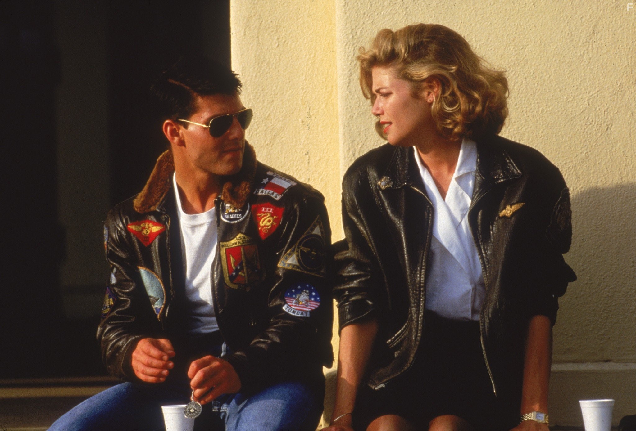 Tom Cruise and Kelly McGillis in Лучший стрелок (1986)