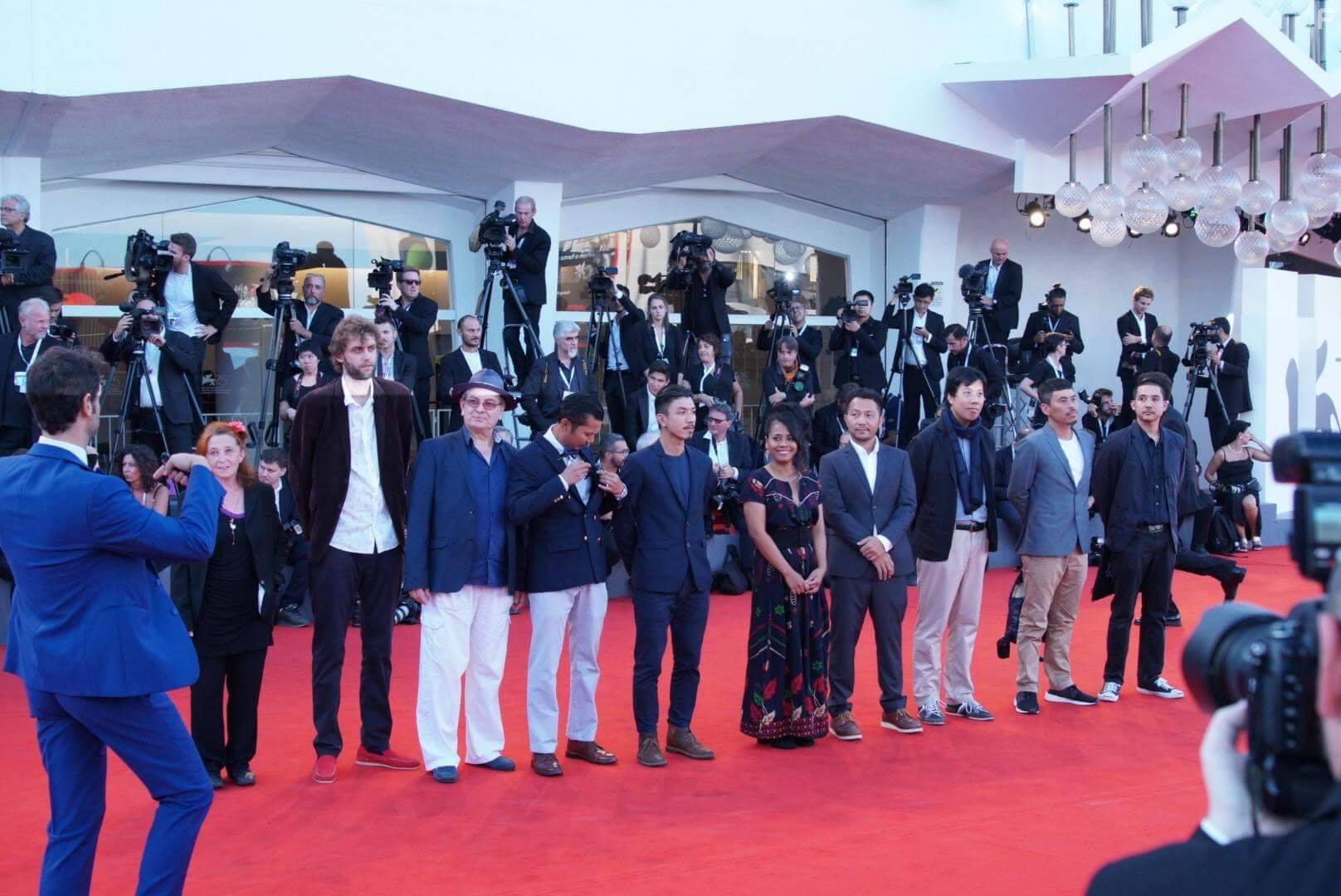 Philippe Avril, Aphisit Hama, Rasmee Wayrana, Mathieu Gabry, Phuttiphong Aroonpheng, Chatchai Chaiyon, Nawarophaat Rungphiboonsophit, Mai Meksawan, Jakrawal Nilthamrong, Wanlop Rungkumjad, and Christine Ott at an event for Kraben rahu (2018)