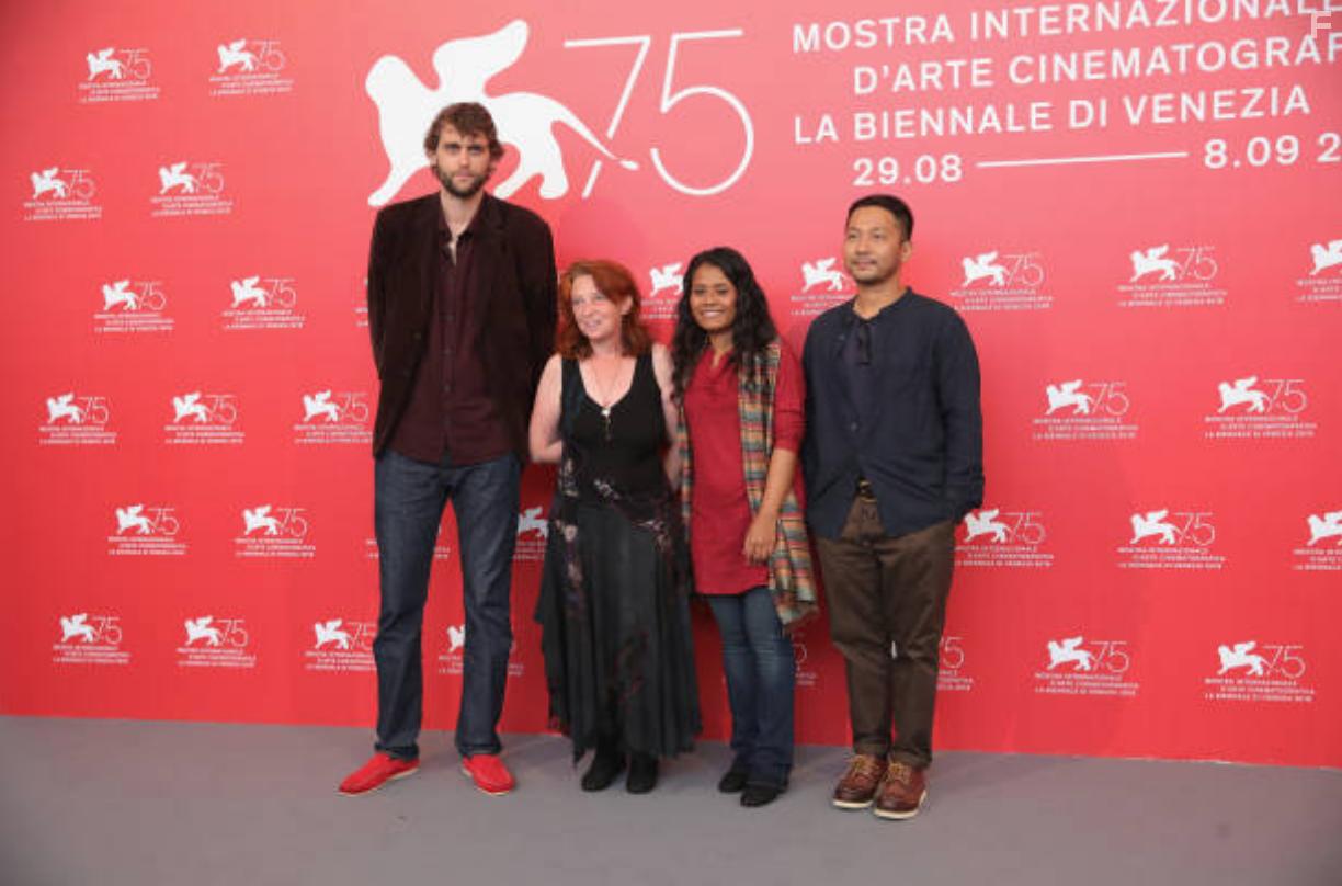 Rasmee Wayrana, Mathieu Gabry, Phuttiphong Aroonpheng, and Christine Ott at an event for Kraben rahu (2018)