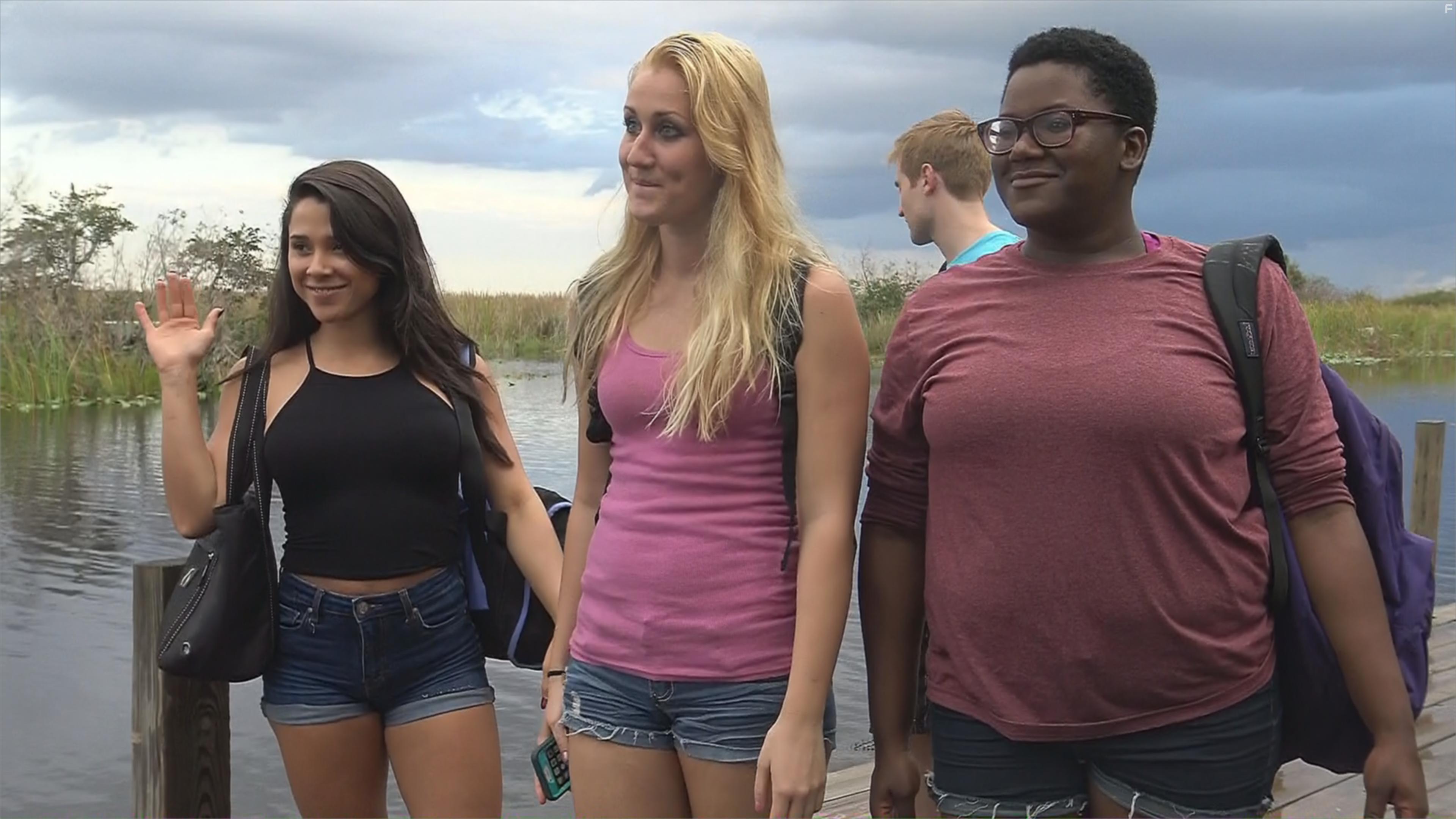 Jackie Gonzalez, Vanessa Capriglione, and Daryl Patrice in Swamp Ape (2017)