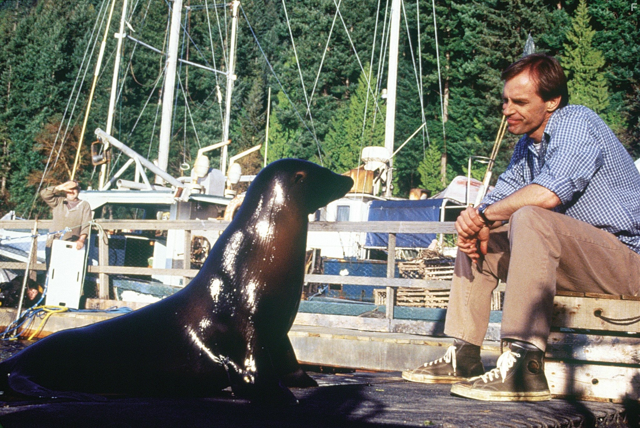 Keith Carradine and Tory The Sea Lion in Андре (1994)