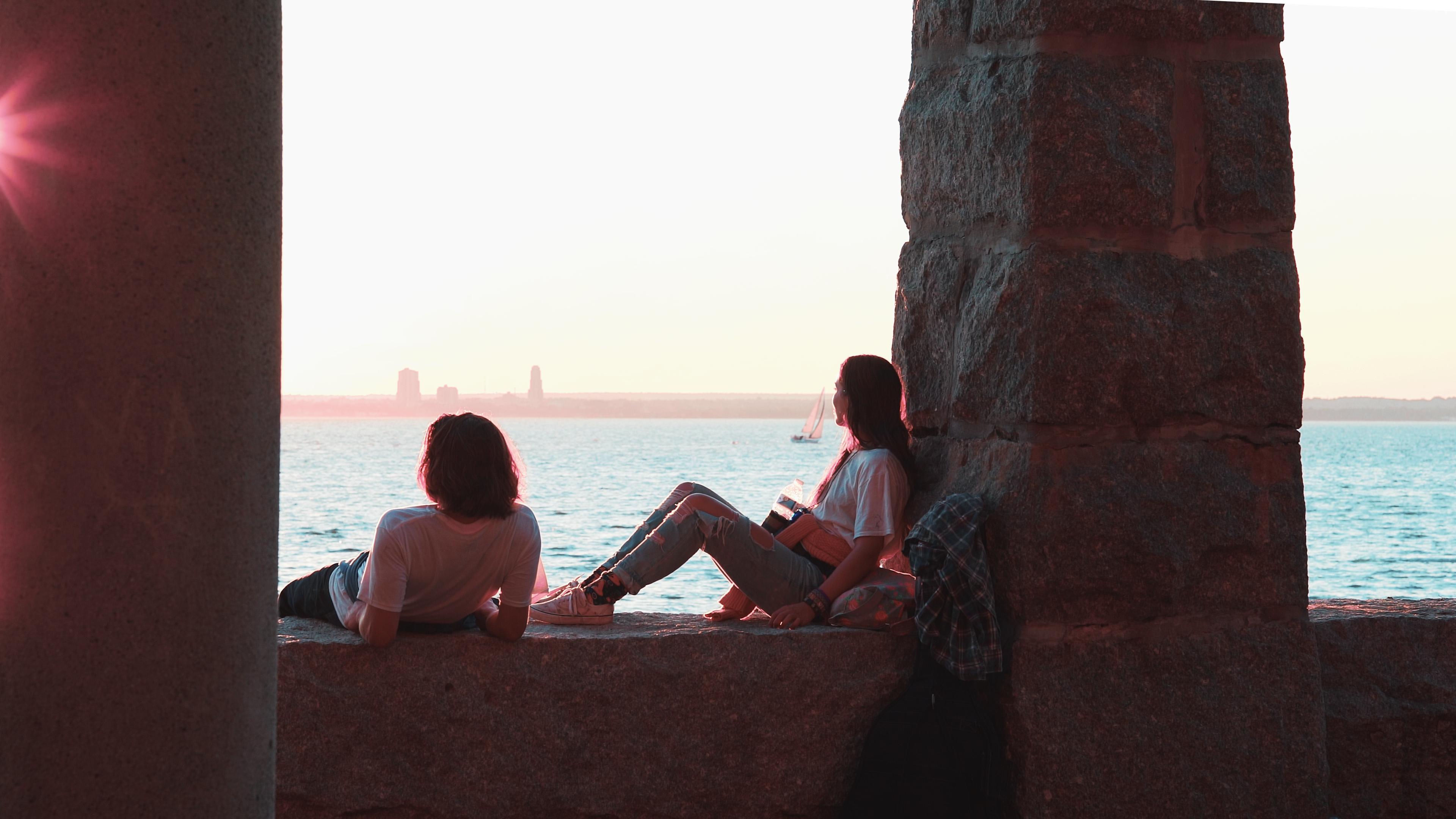 Derek Long and Alice Van Heuven in Not Alone (2019)