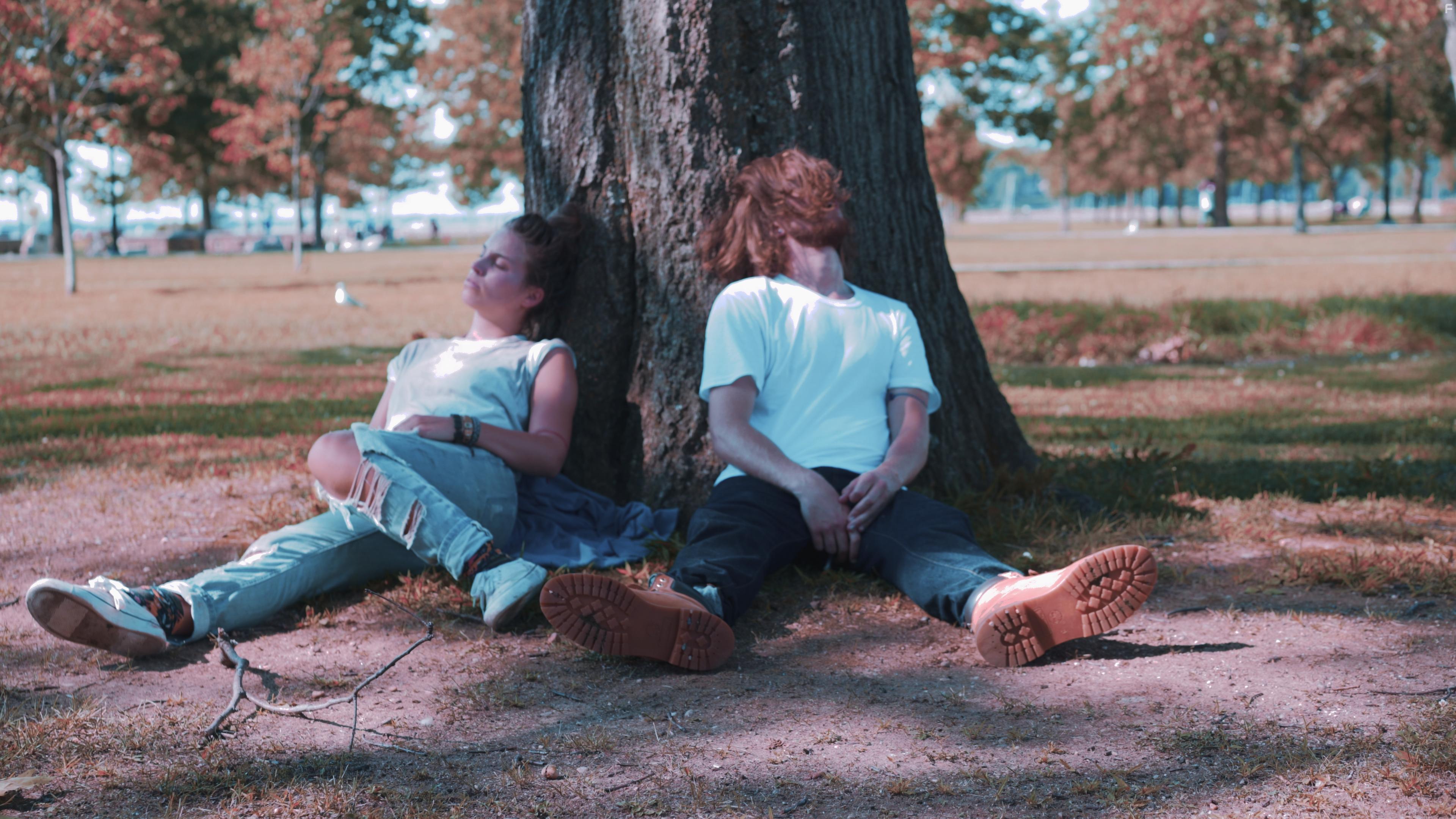 Derek Long and Alice Van Heuven in Not Alone (2019)