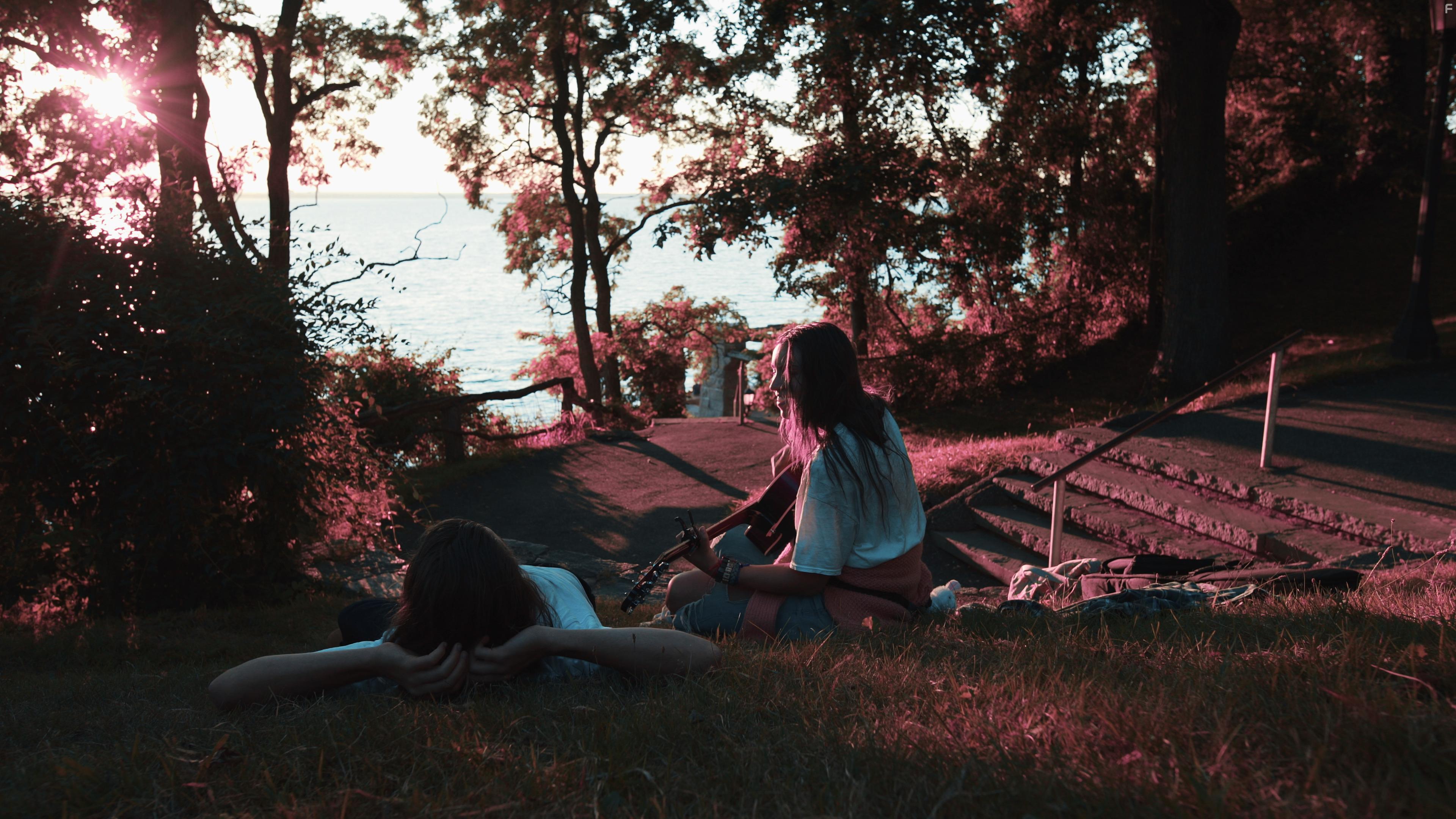 Derek Long and Alice Van Heuven in Not Alone (2019)