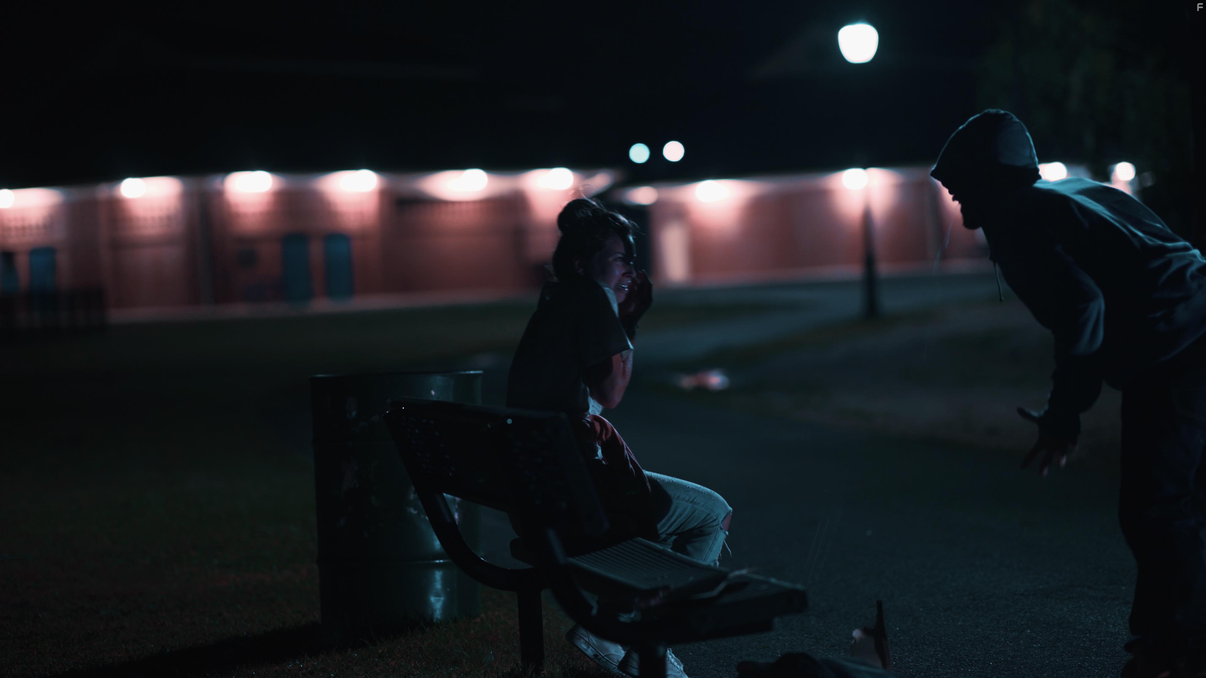 Derek Long and Alice Van Heuven in Not Alone (2019)