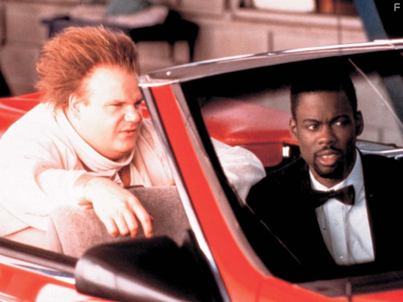 Chris Farley and Chris Rock in Ниндзя из Беверли Хиллз (1997)