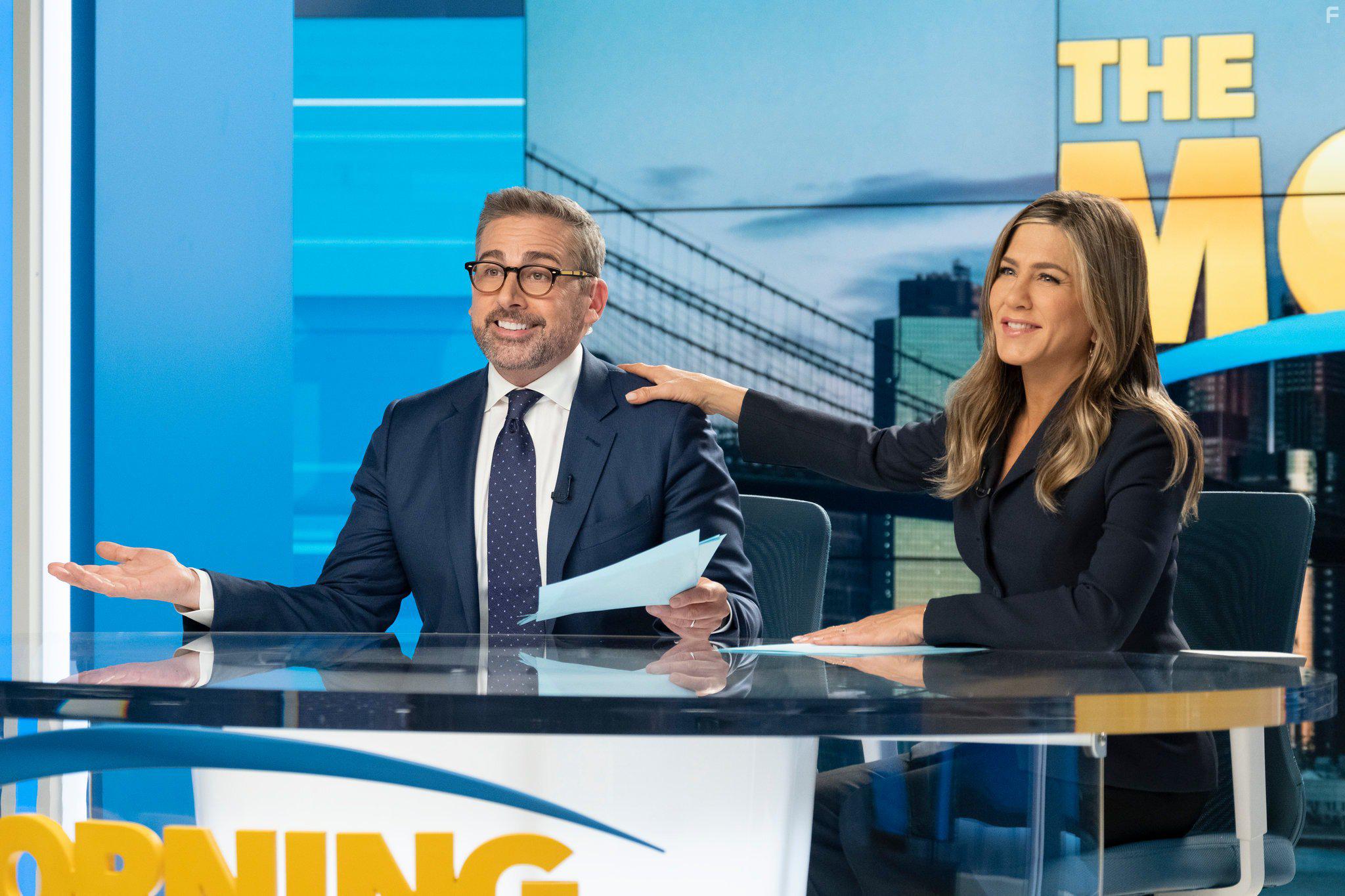 Jennifer Aniston and Steve Carell in The Morning Show (2019)